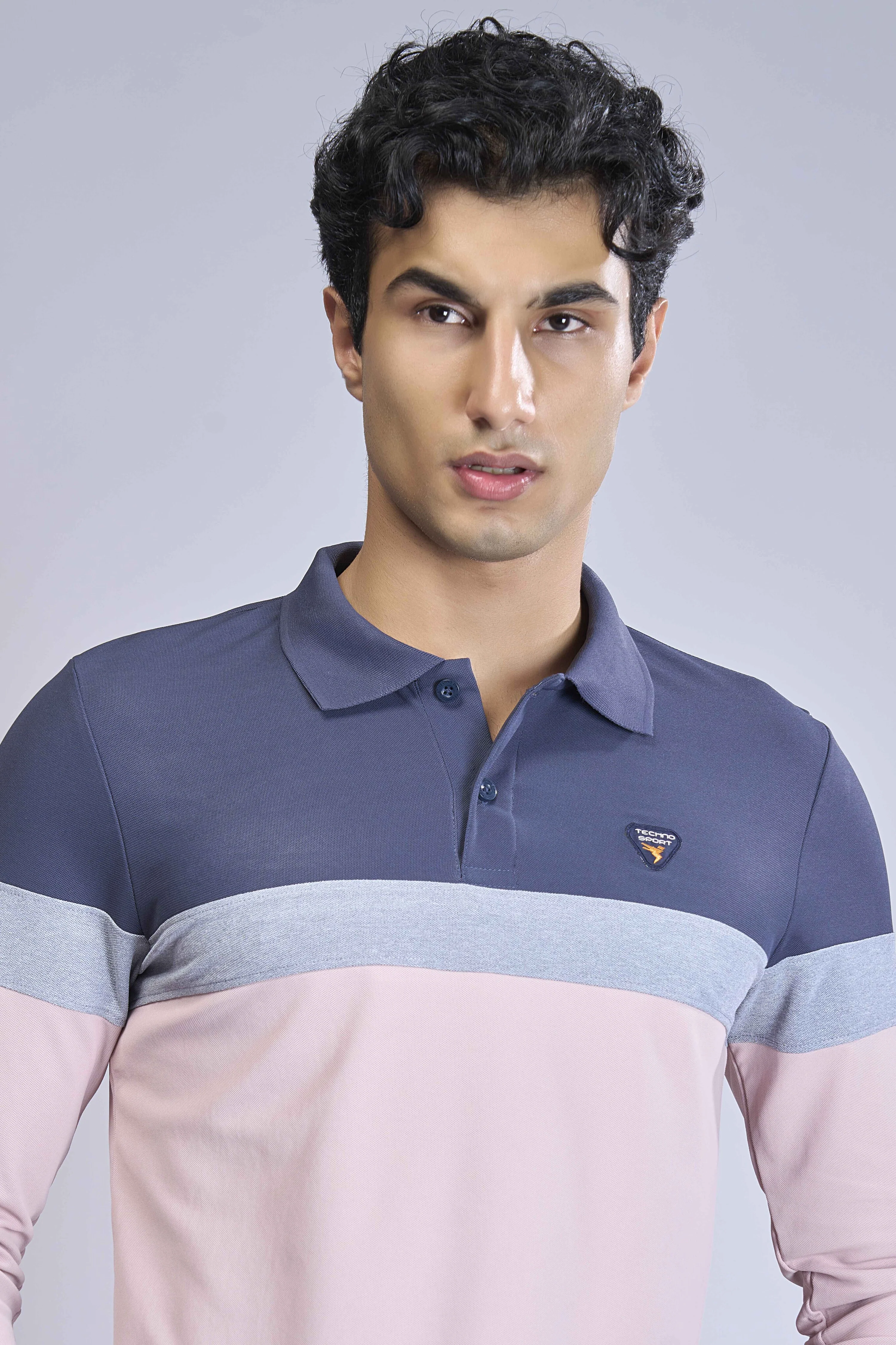 Men Colorblock Slim Fit Polo T-shirt with MATPIQ - Image 6