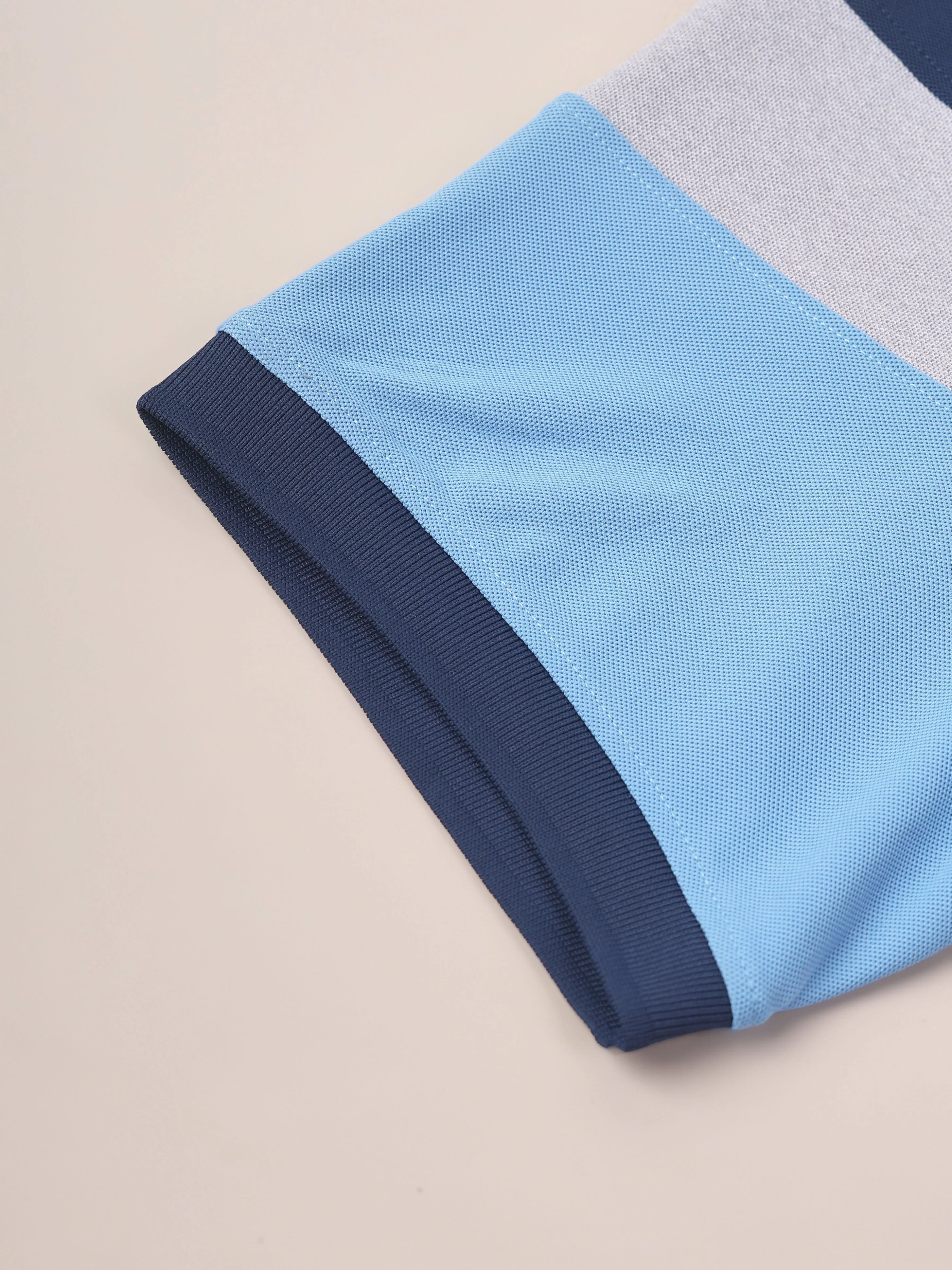 Men Colorblock Slim Fit Polo T-shirt with MATPIQ - Image 7