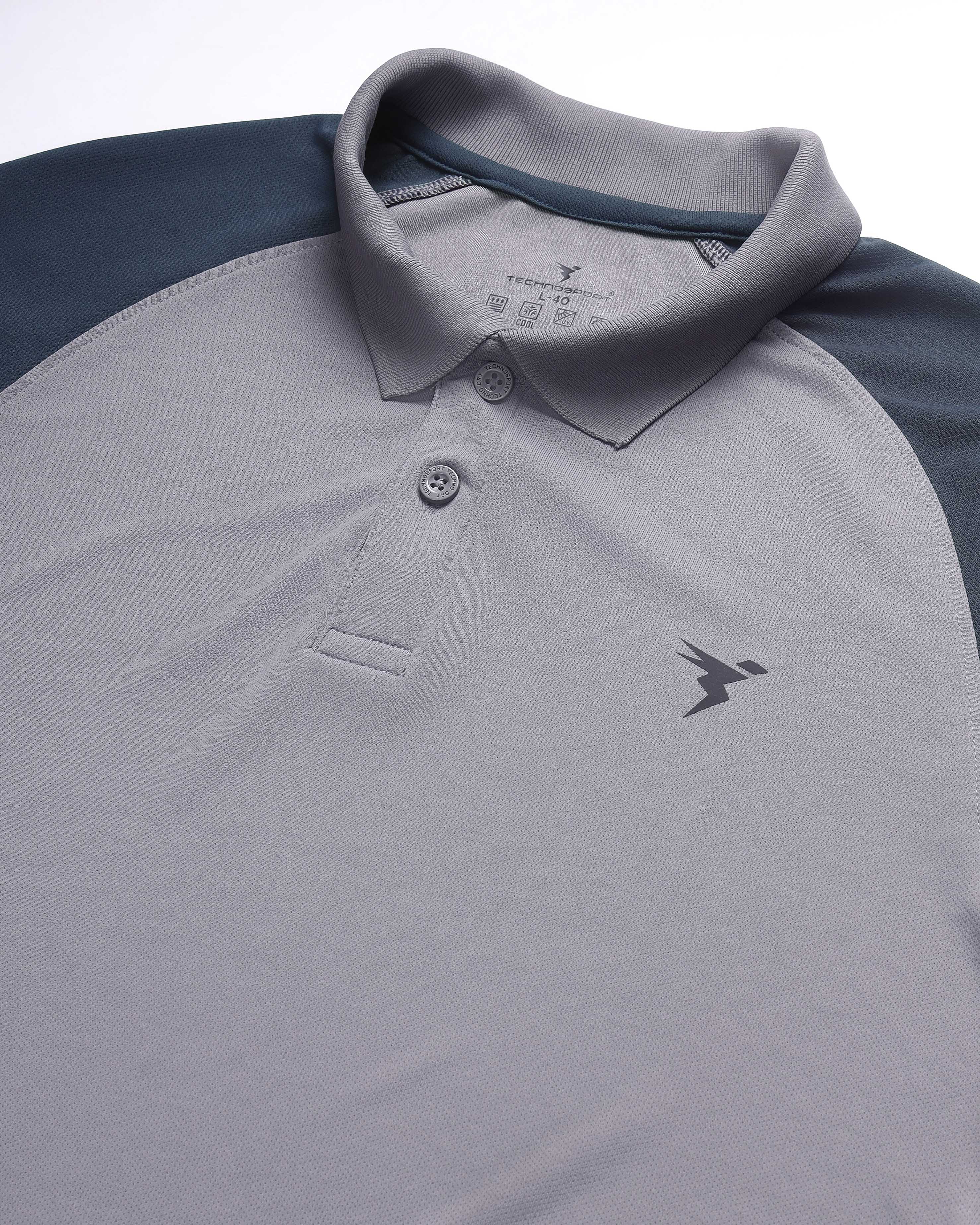 Men Colorblock Slim Fit Polo T-shirt with TECHNO COOL+ - Image 7