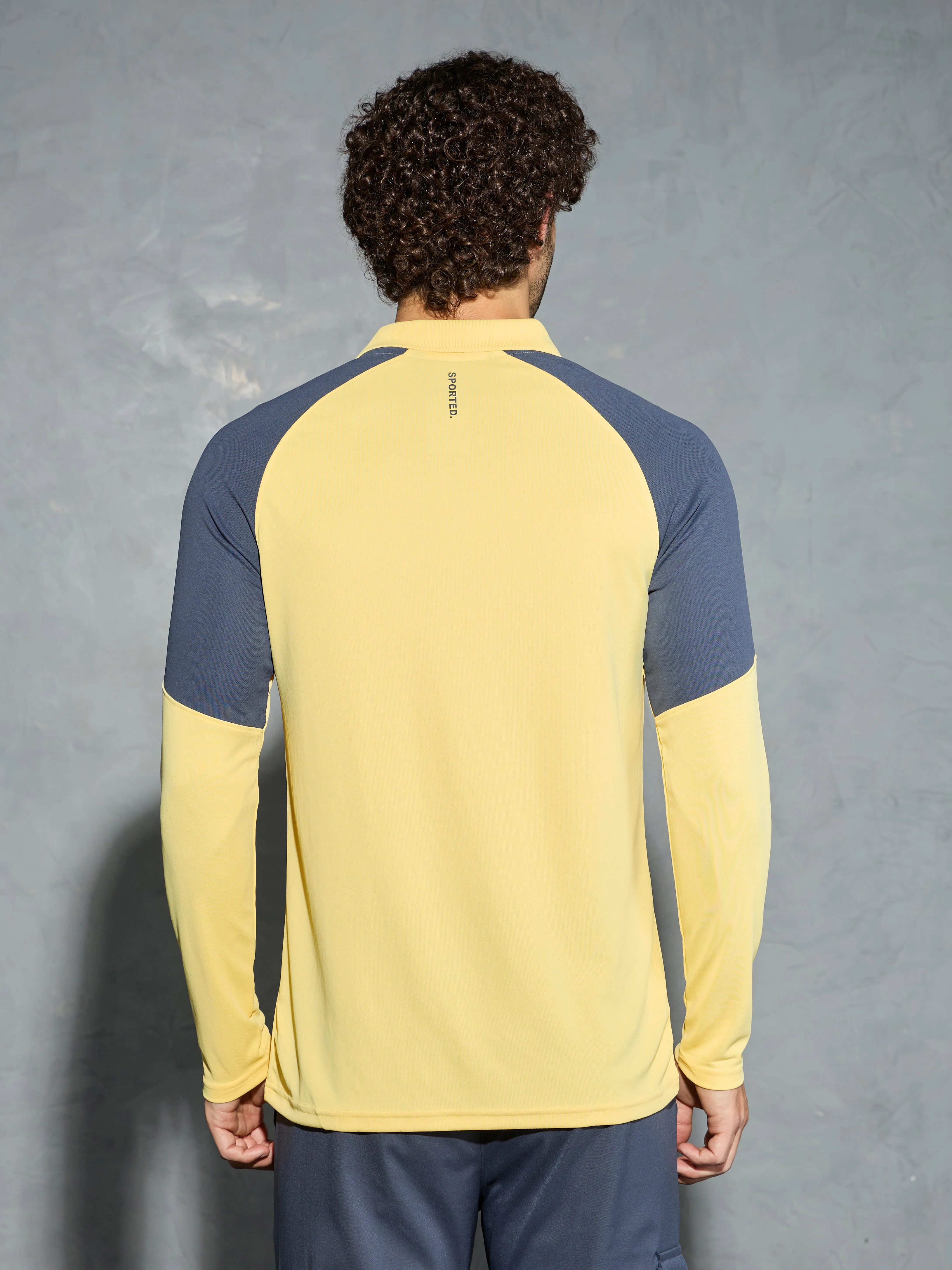 Men Colorblock Slim Fit Polo T-shirt with TECHNO COOL+ - Image 3