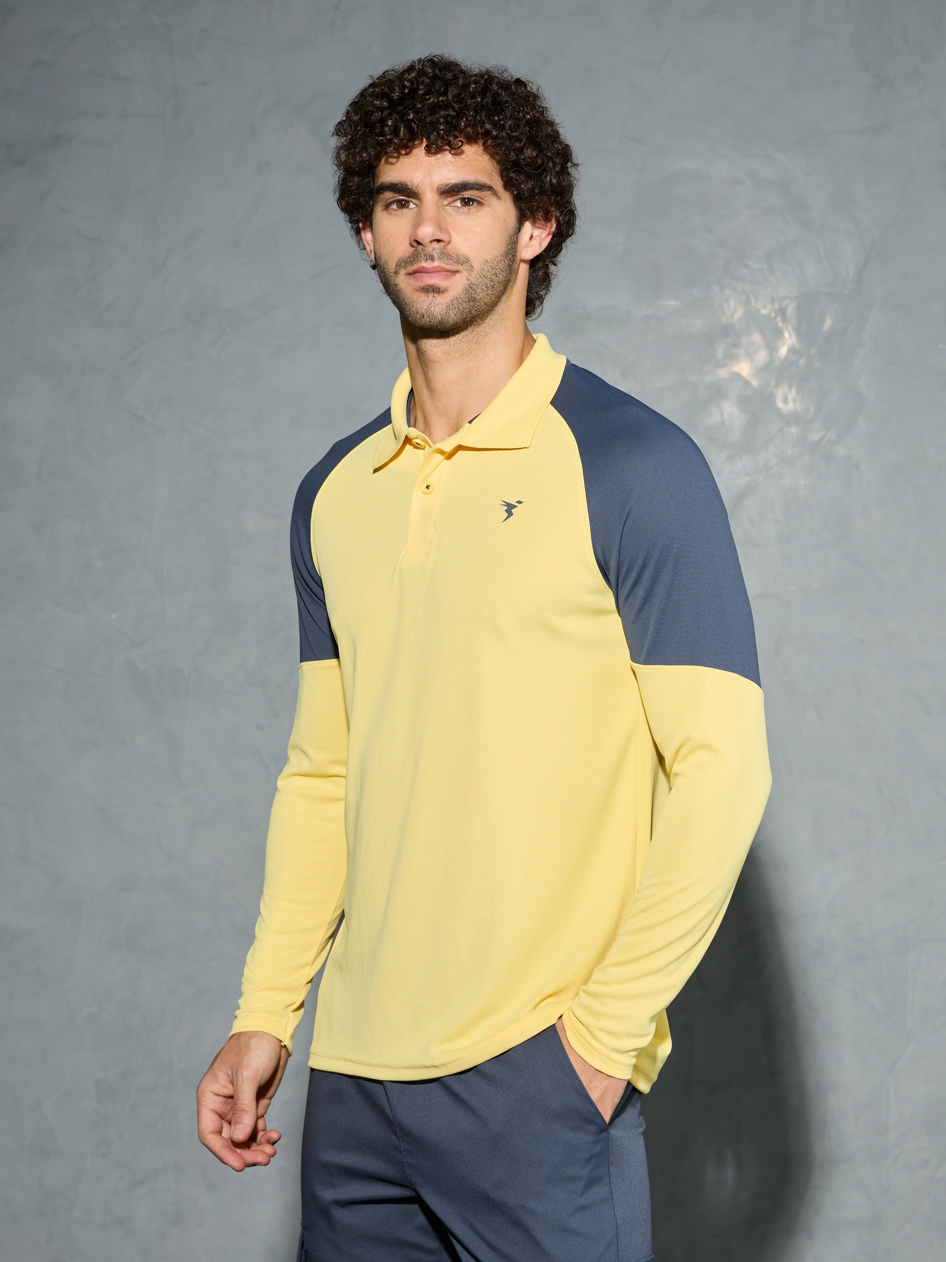 Men Colorblock Slim Fit Polo T-shirt with TECHNO COOL+ - Image 4