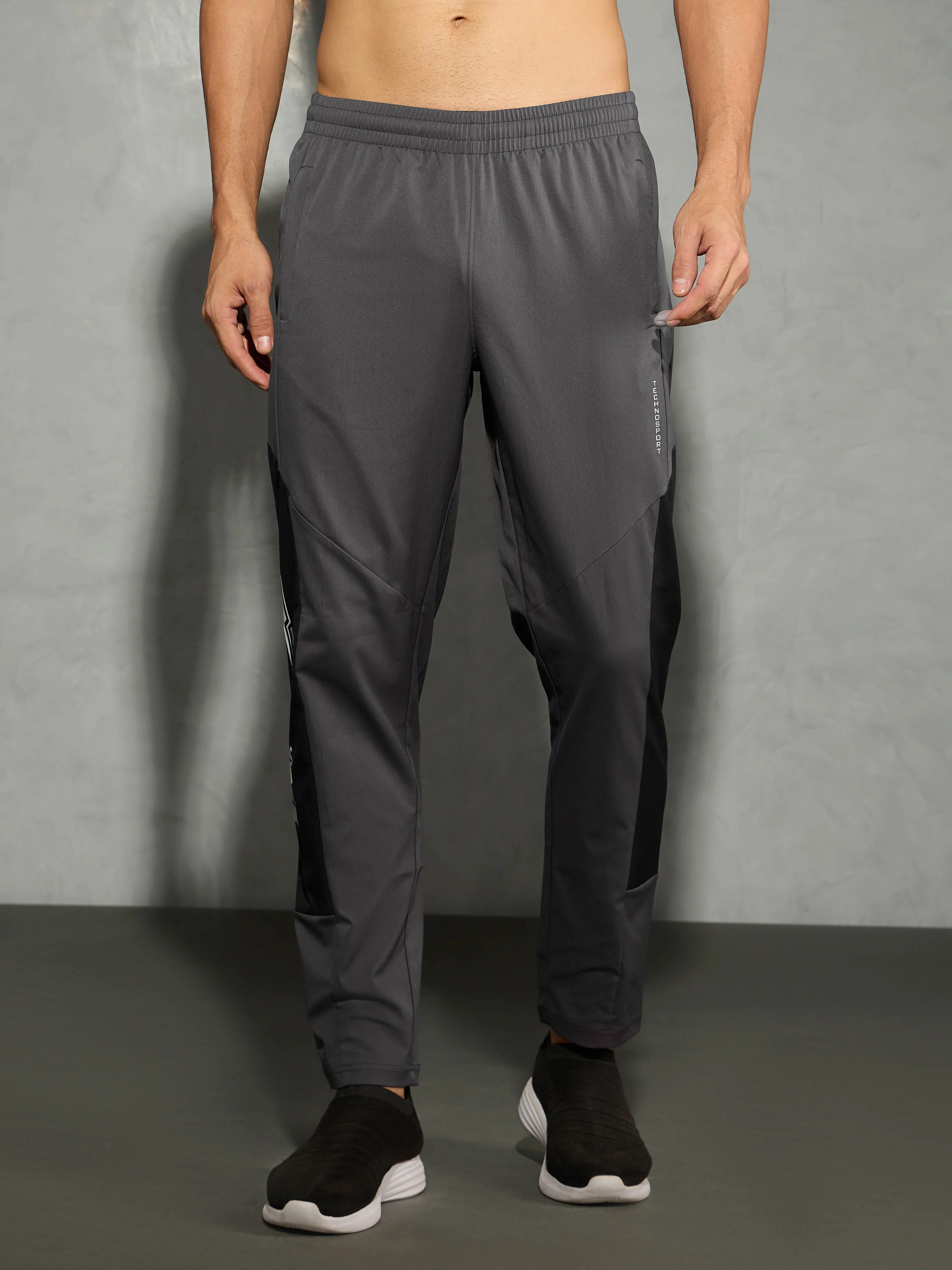 Men Colorblock Slim Fit Trackpants with TS FLEXI - Image 2