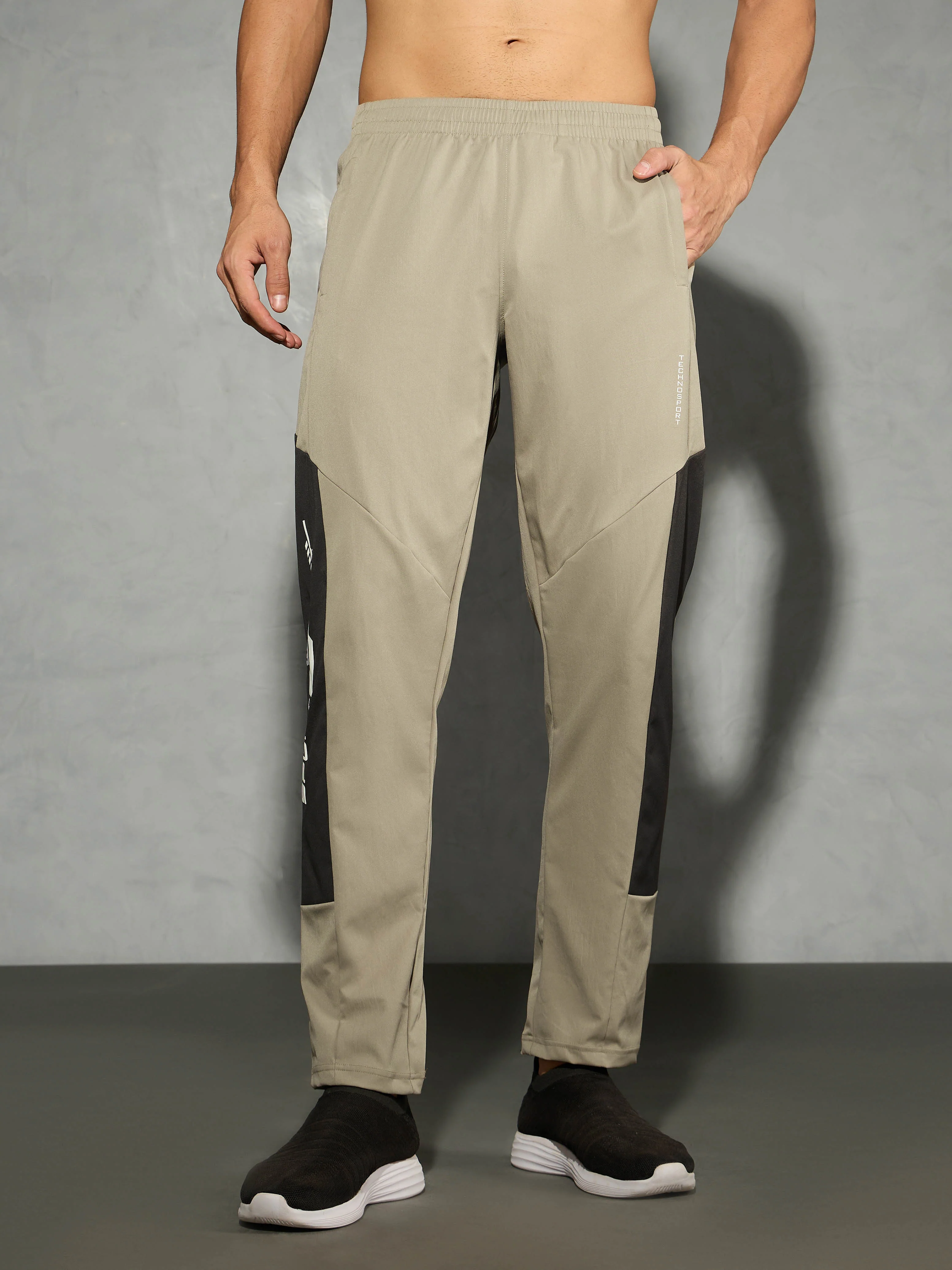 Men Colorblock Slim Fit Trackpants with TS FLEXI - Image 2