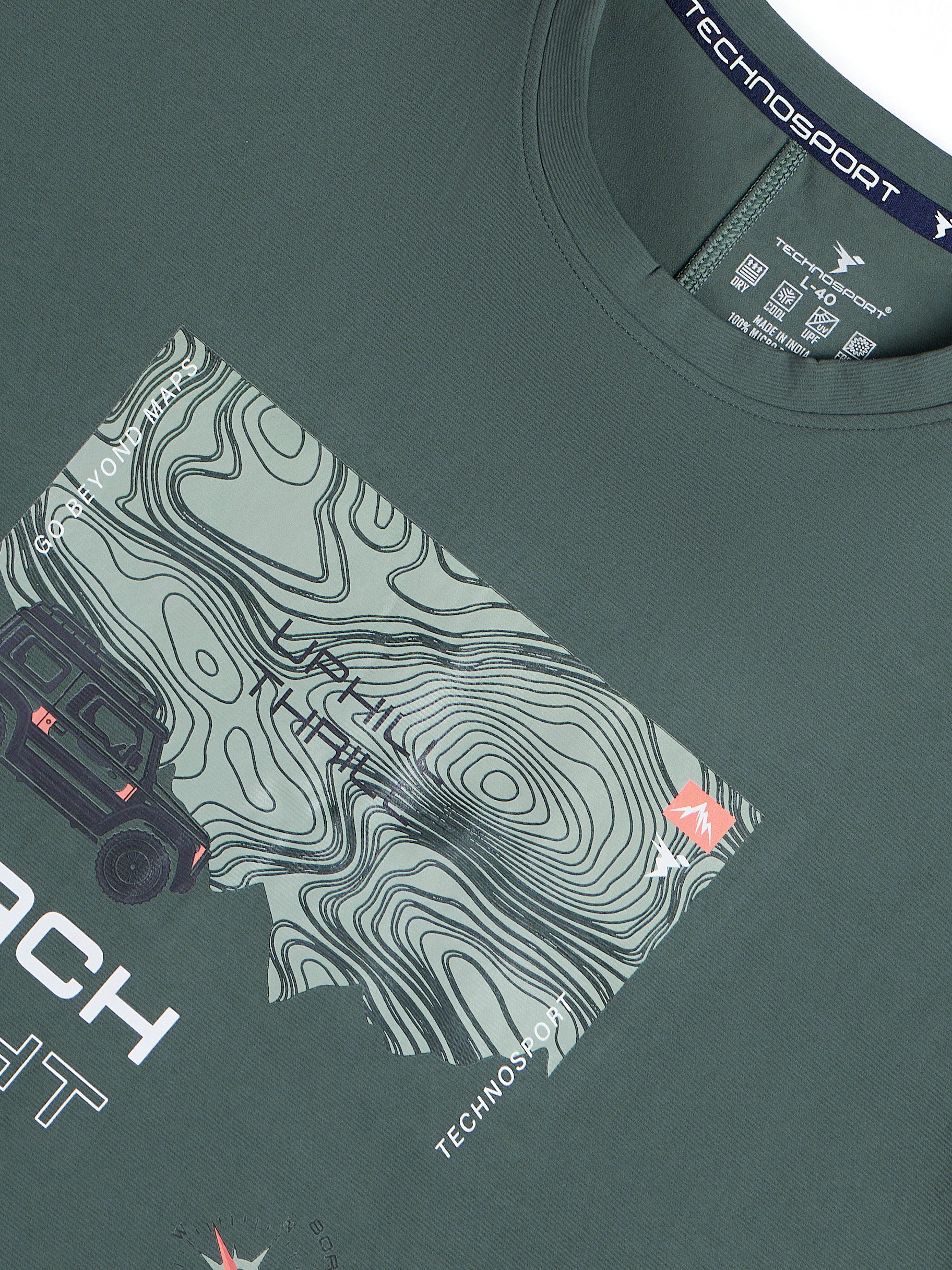 Men Printed Oversized Round Neck Sports T-shirt with ELASTO PLUS - Image 7