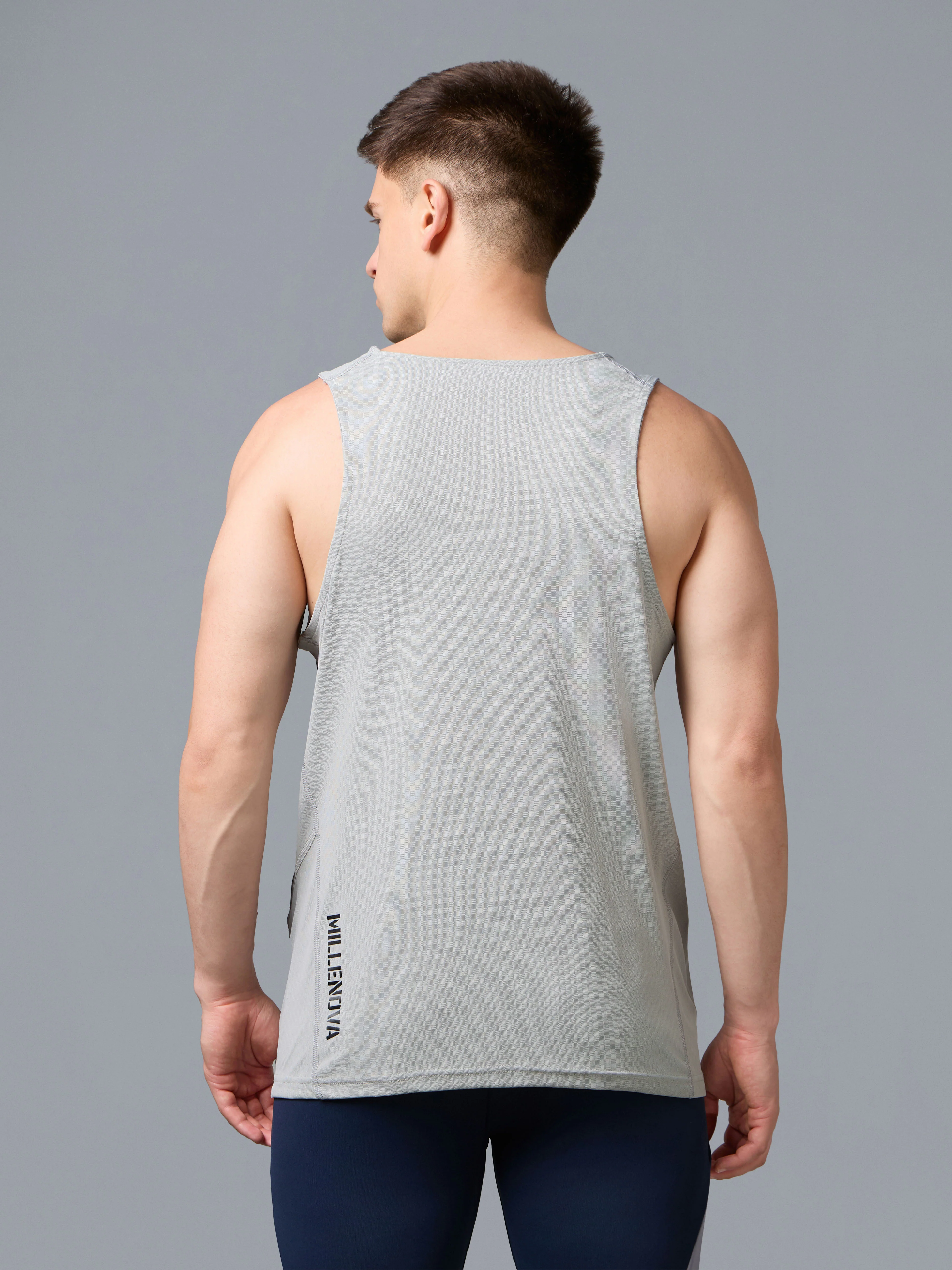 Men Jacquard Slim Fit Crew Neck Innerwear Vest with ELASTO LITE - Image 3