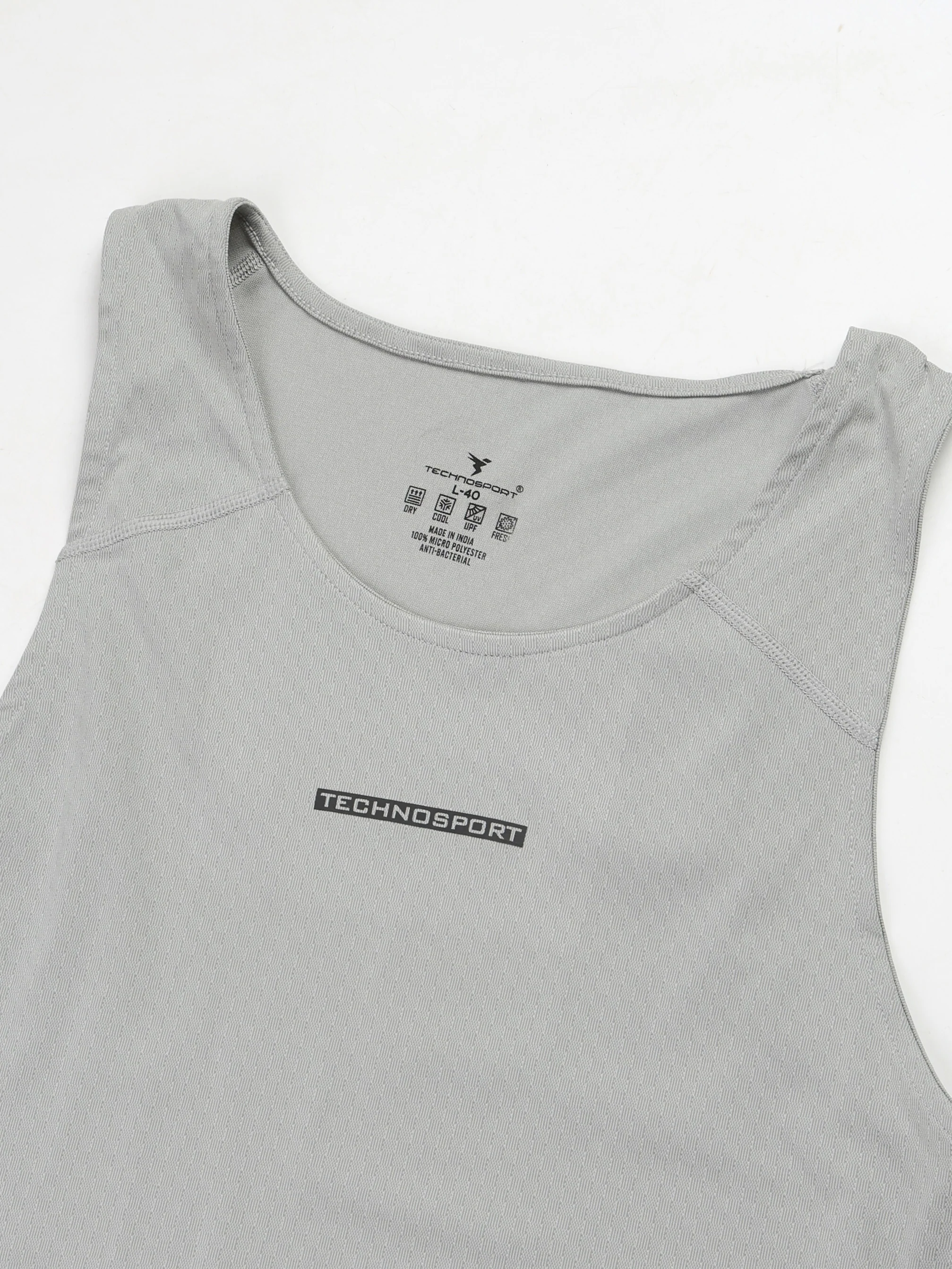 Men Jacquard Slim Fit Crew Neck Innerwear Vest with ELASTO LITE - Image 8