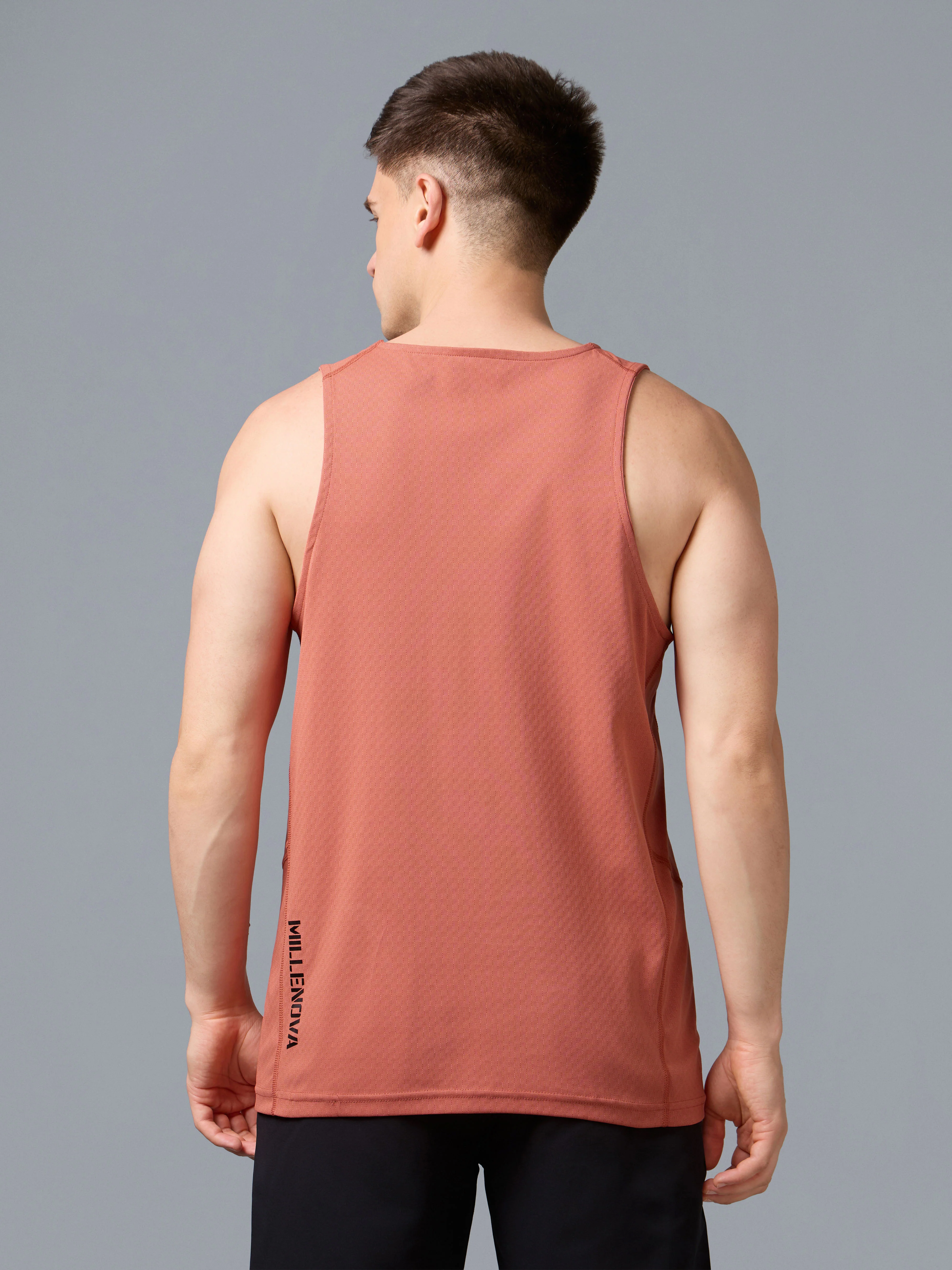 Men Jacquard Slim Fit Crew Neck Innerwear Vest with ELASTO LITE - Image 3