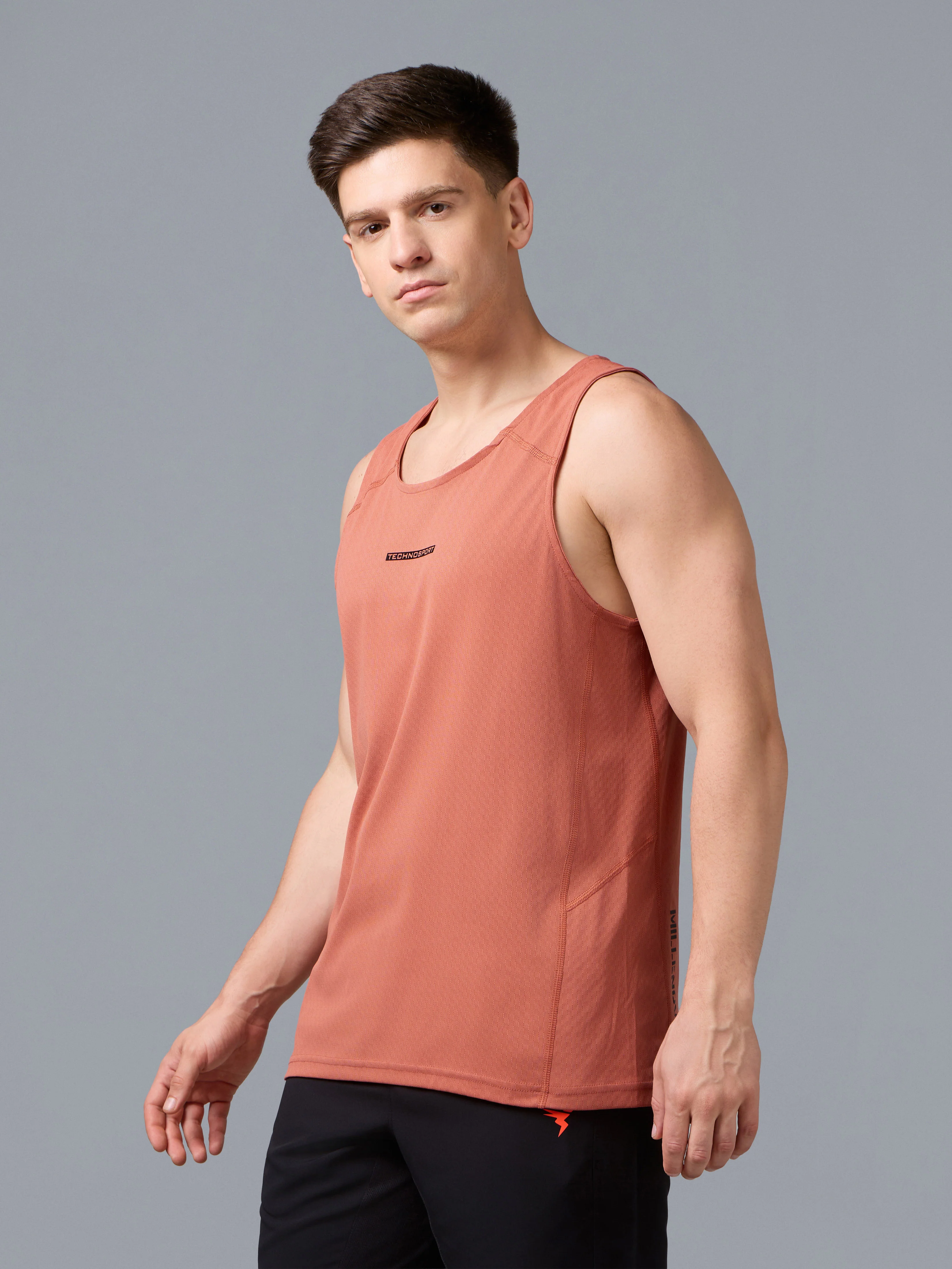 Men Jacquard Slim Fit Crew Neck Innerwear Vest with ELASTO LITE - Image 5