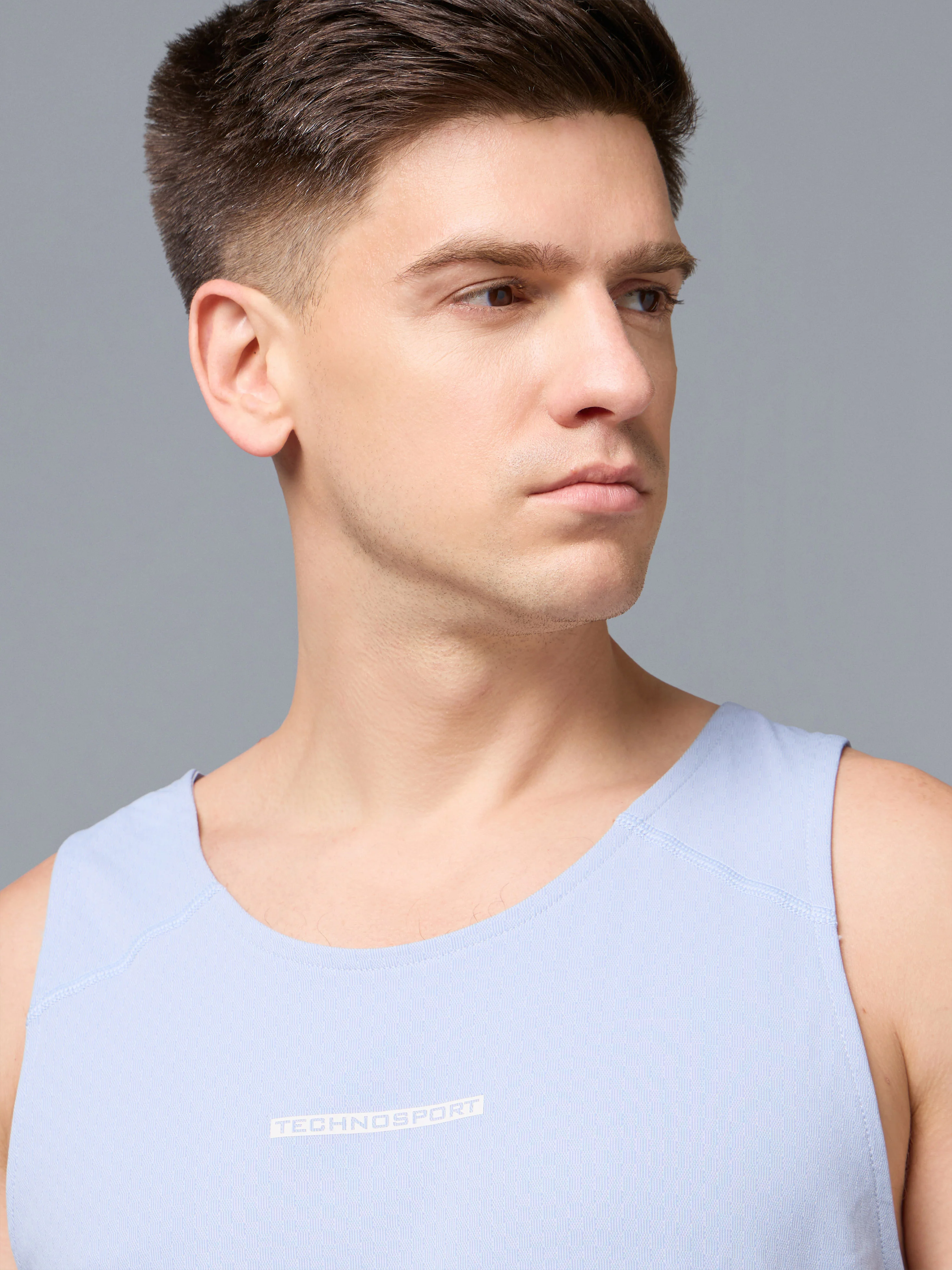 Men Jacquard Slim Fit Crew Neck Innerwear Vest with ELASTO LITE - Image 4