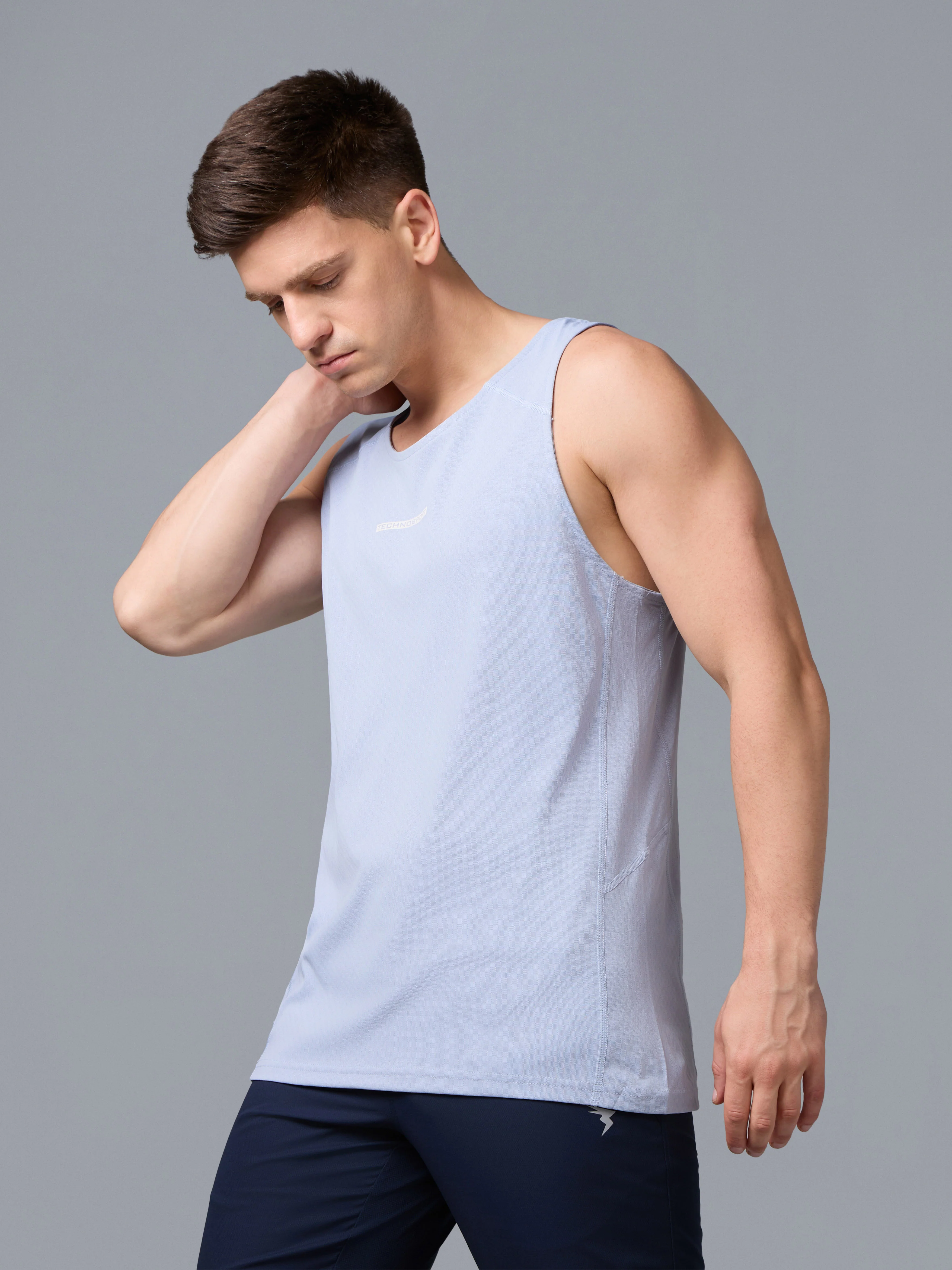 Men Jacquard Slim Fit Crew Neck Innerwear Vest with ELASTO LITE - Image 5