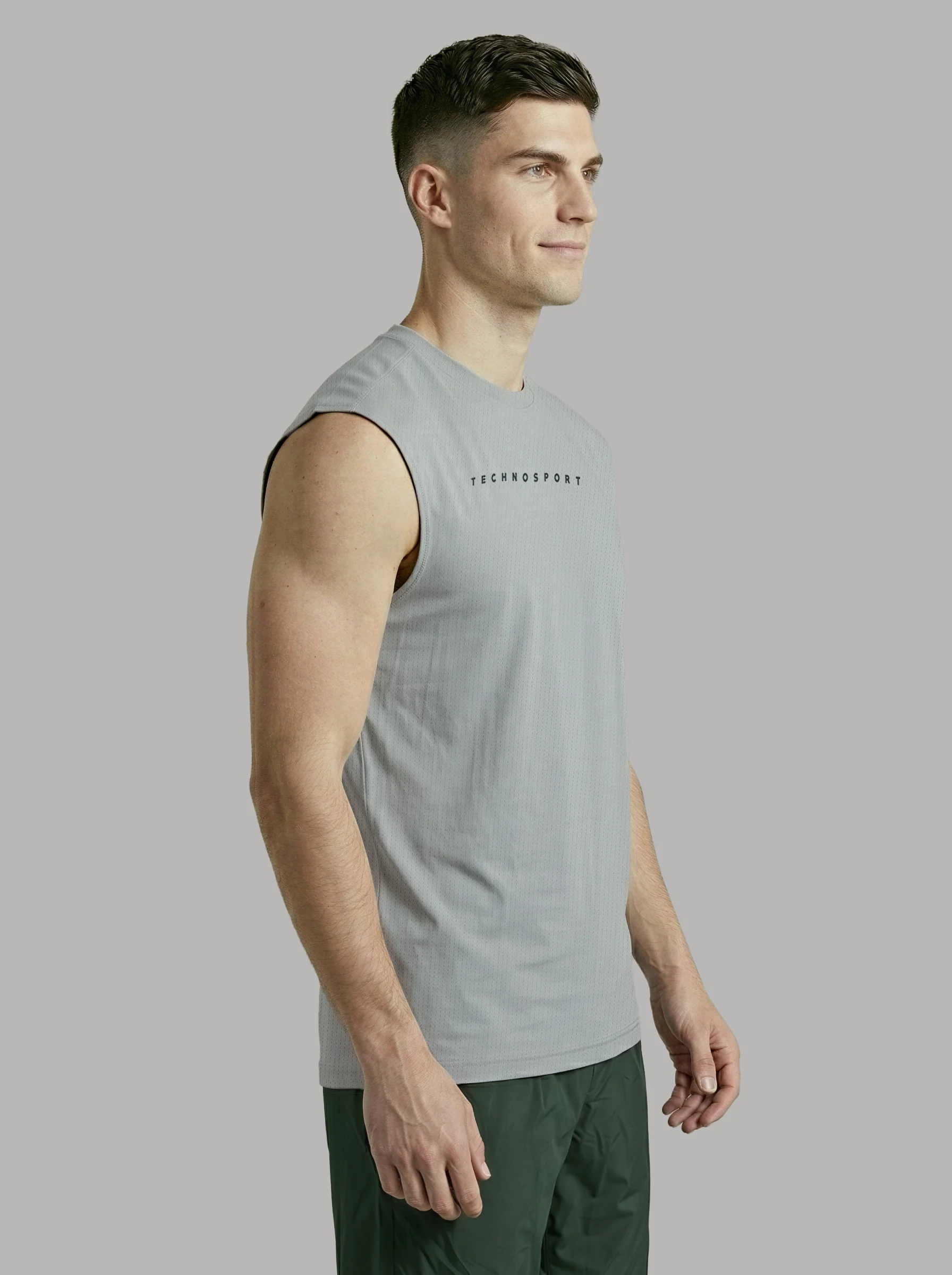 Men Jacquard Slim Fit Crew Neck Innerwear Vest with VENTMESH - Image 5