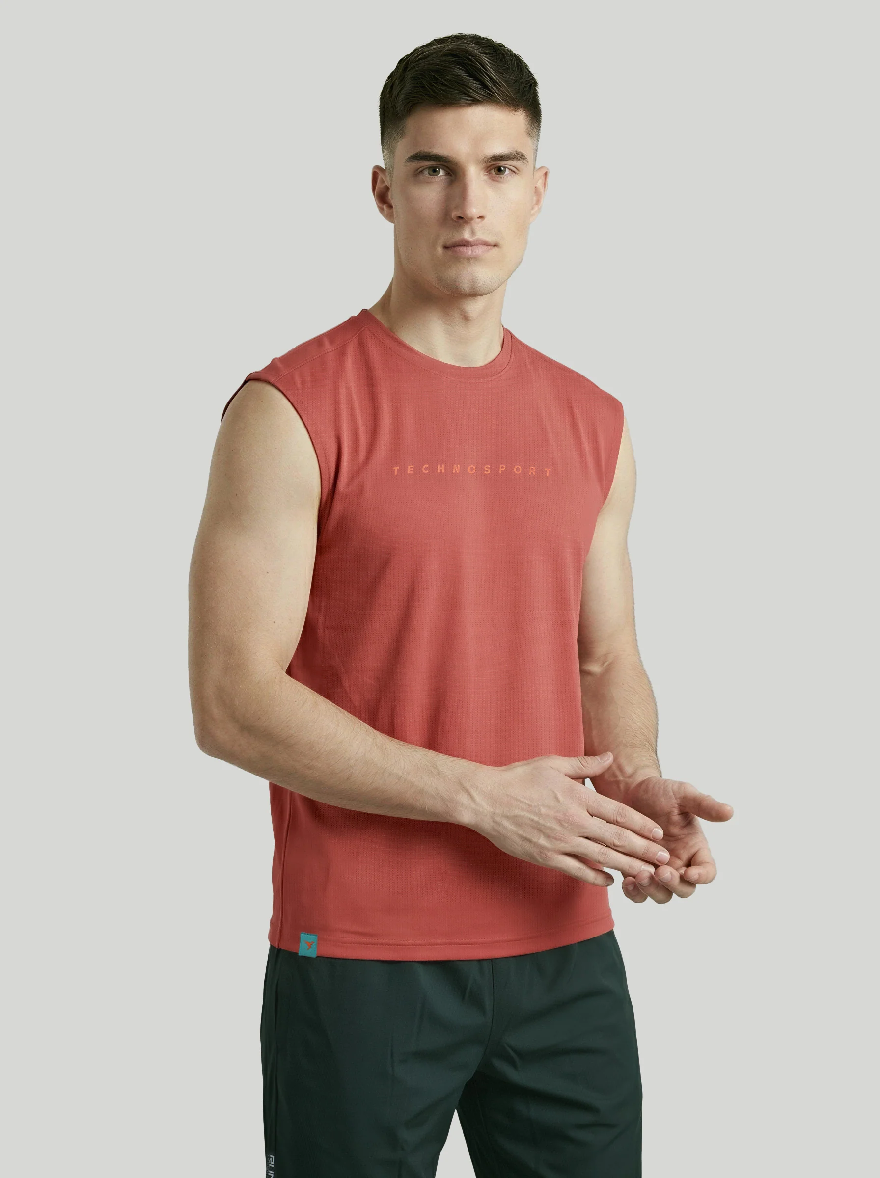 Men Jacquard Slim Fit Crew Neck Innerwear Vest with VENTMESH - Image 2