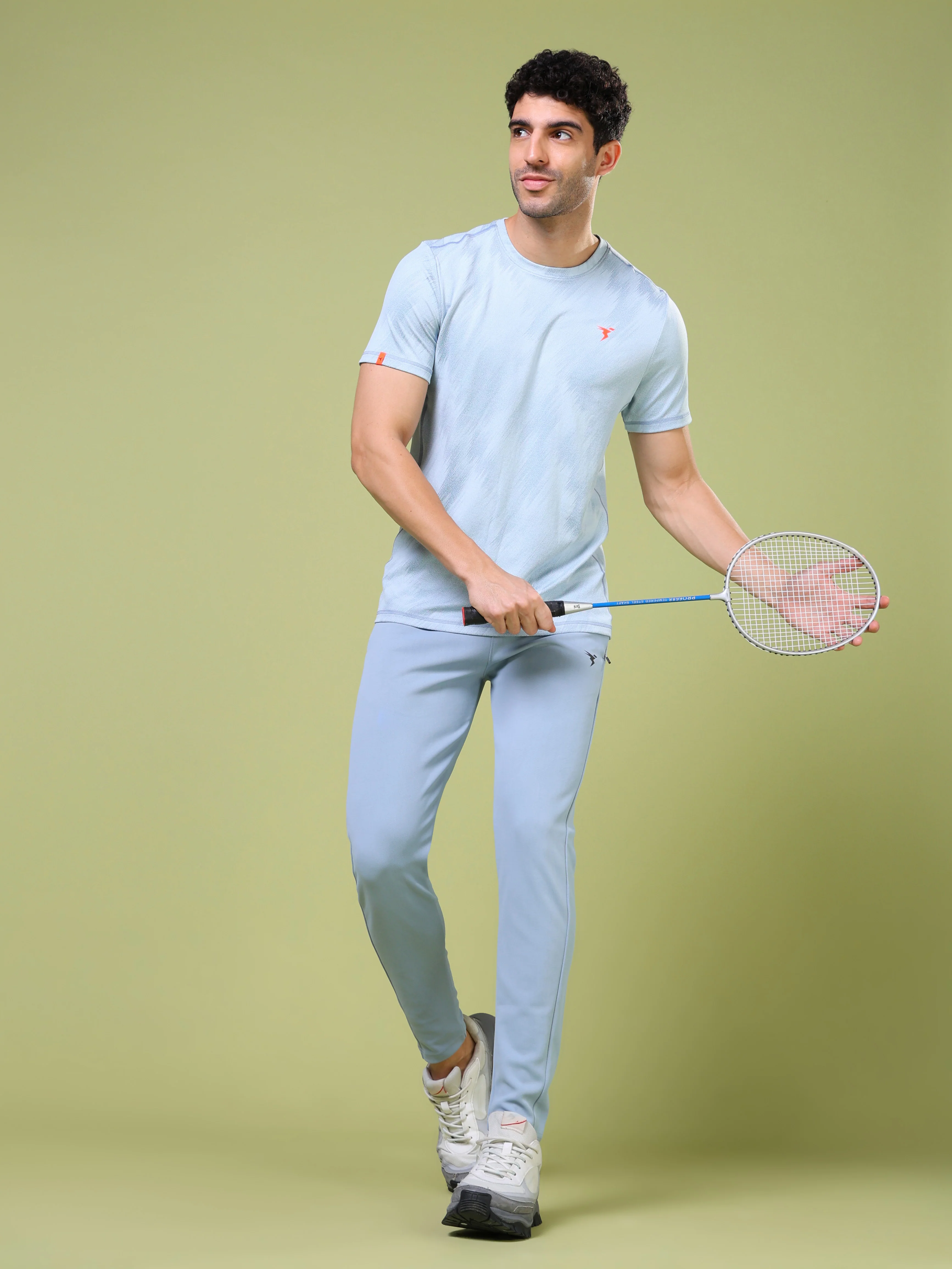 Men Jacquard Slim Fit Crew Neck T-shirt with DOUBLE COOL - Image 9