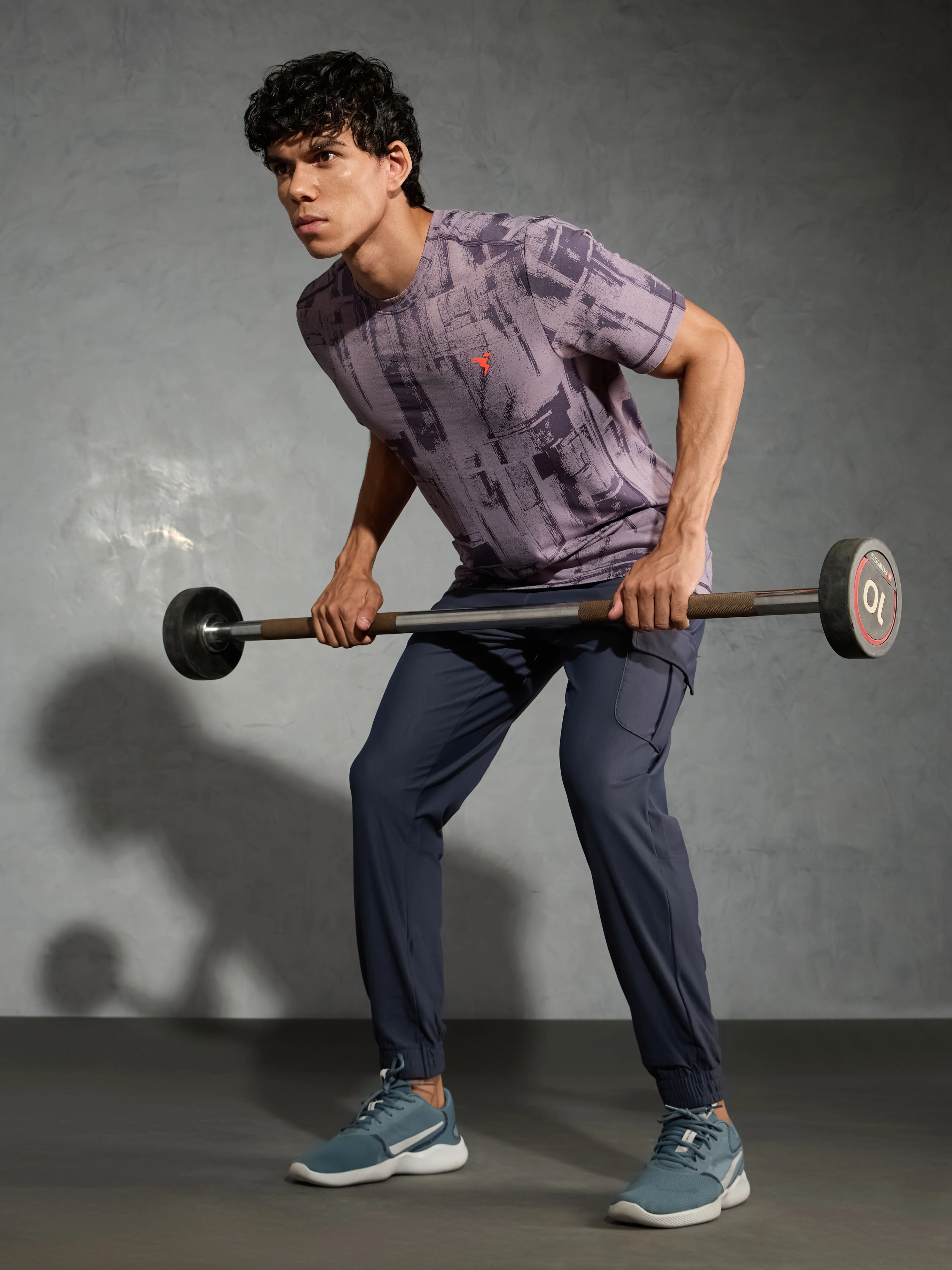 Men Jacquard Slim Fit Crew Neck T-shirt with DOUBLE COOL - Image 5