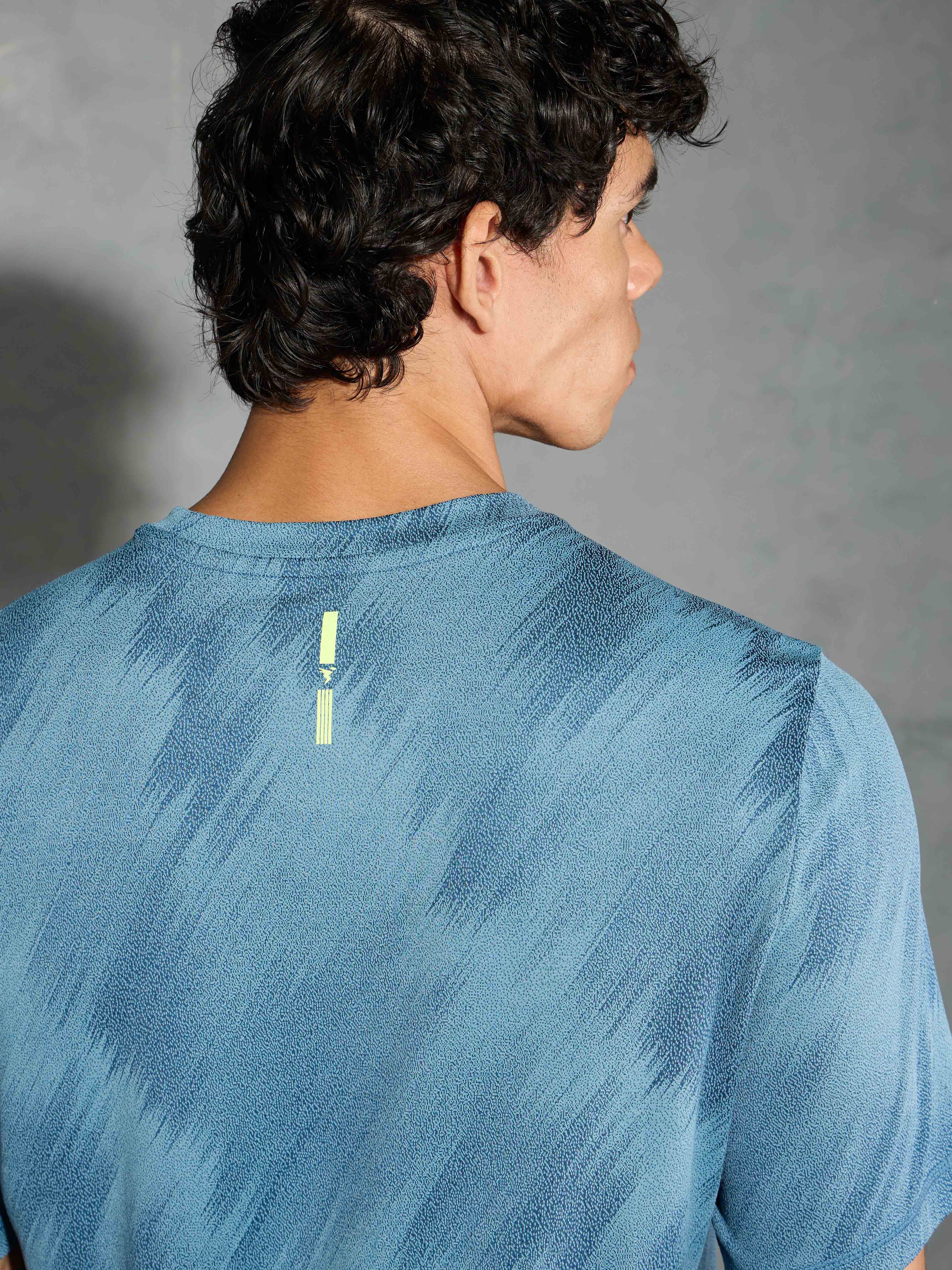 Men Jacquard Slim Fit Crew Neck T-shirt with DOUBLE COOL - Image 6