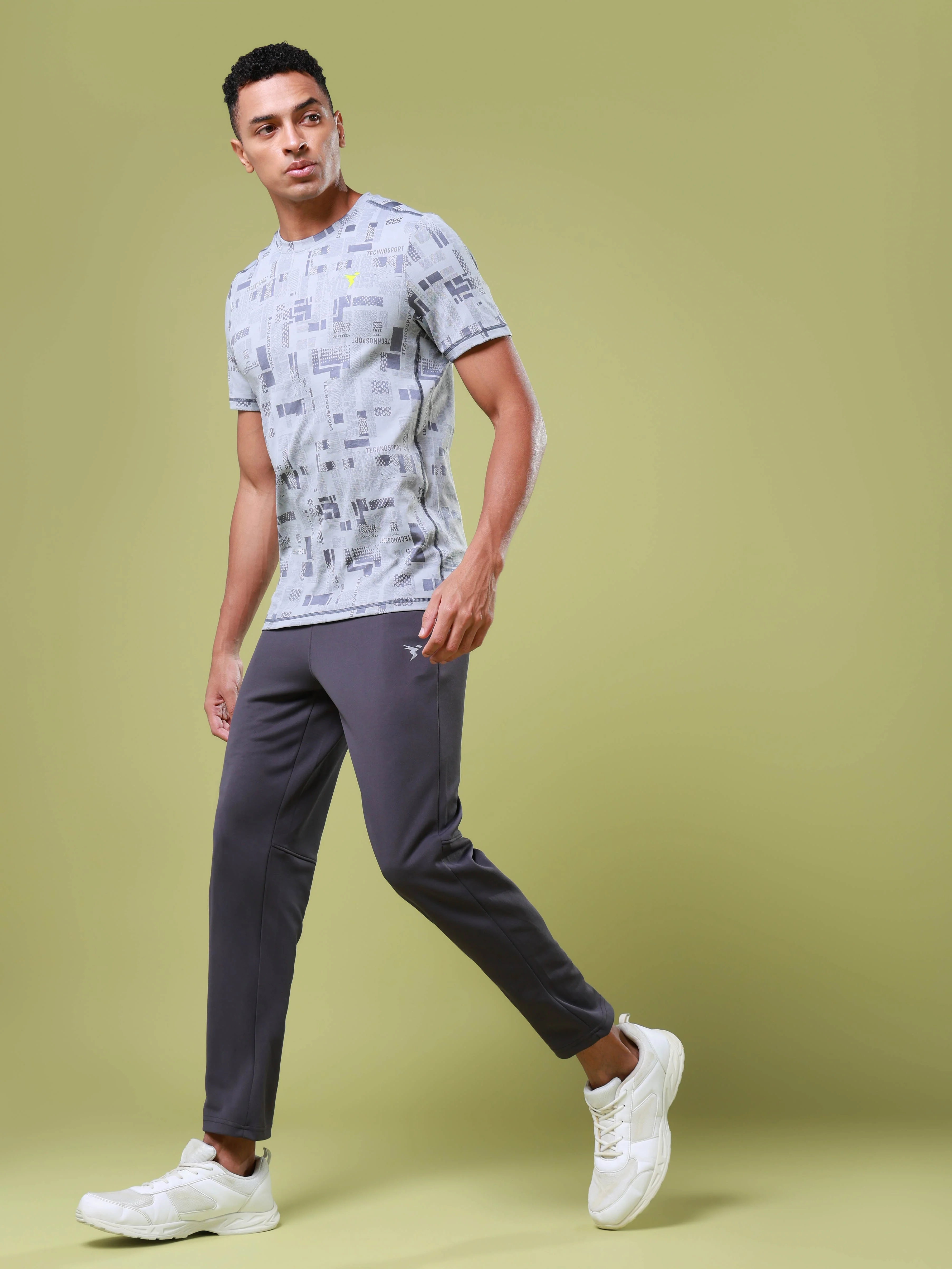 Men Jacquard Slim Fit Crew Neck T-shirt with DOUBLE COOL - Image 5