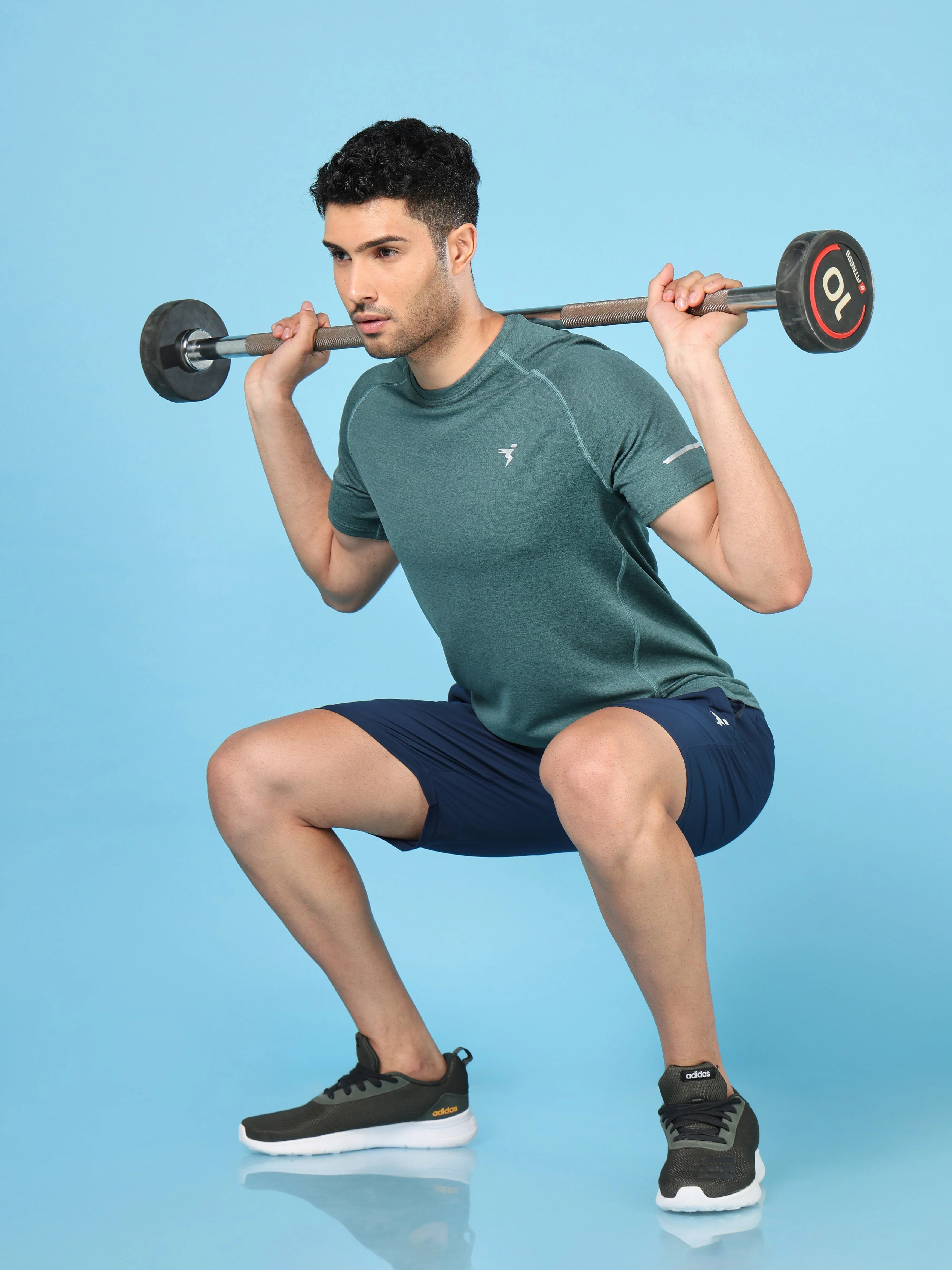 Men Melange Slim Fit Crew Neck T-shirt with DOUBLECOOL - Image 5