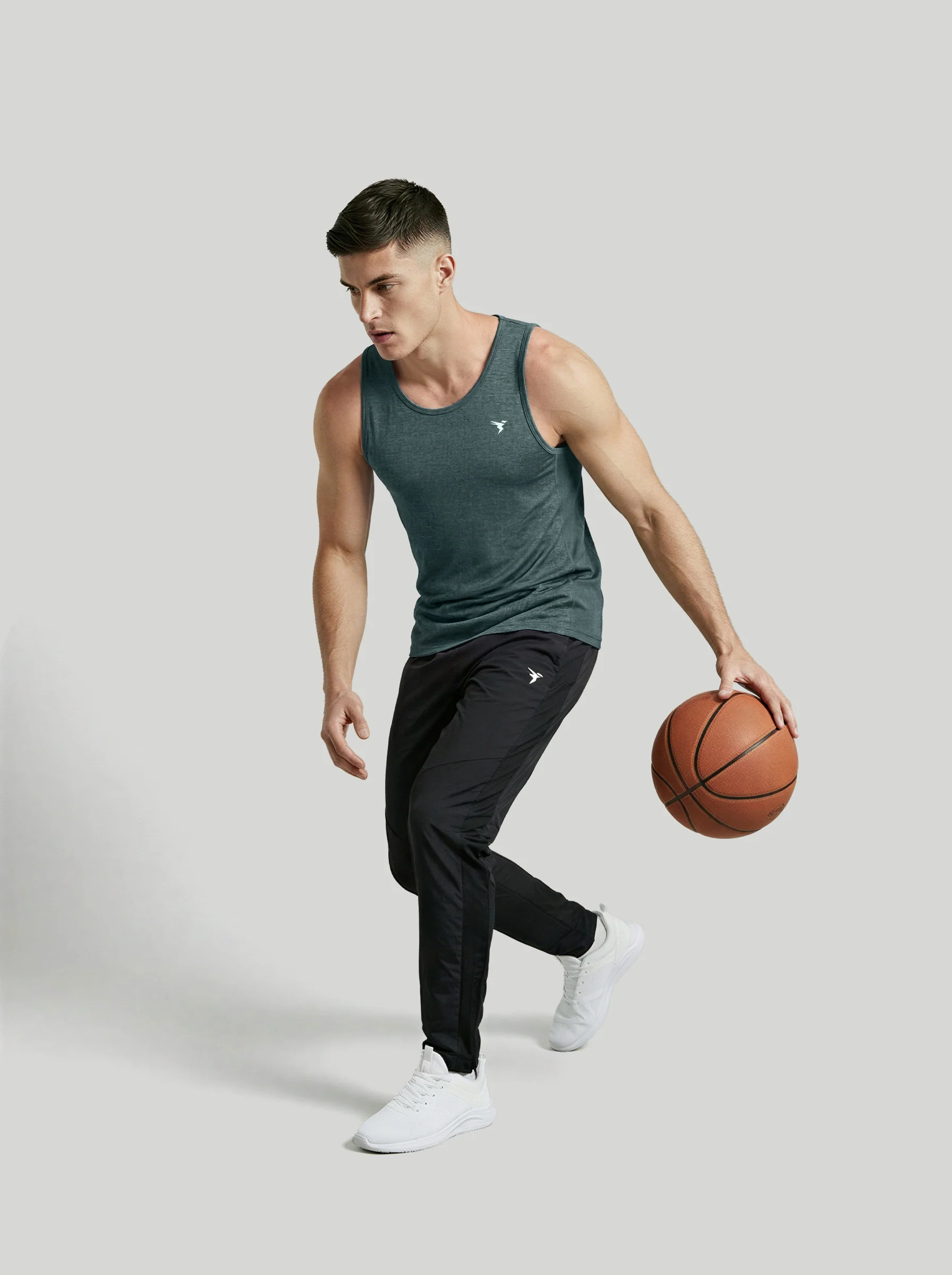 Men Melange Slim Fit Round Neck Sports Innerwear Vest with DOUBLE COOL - Image 7
