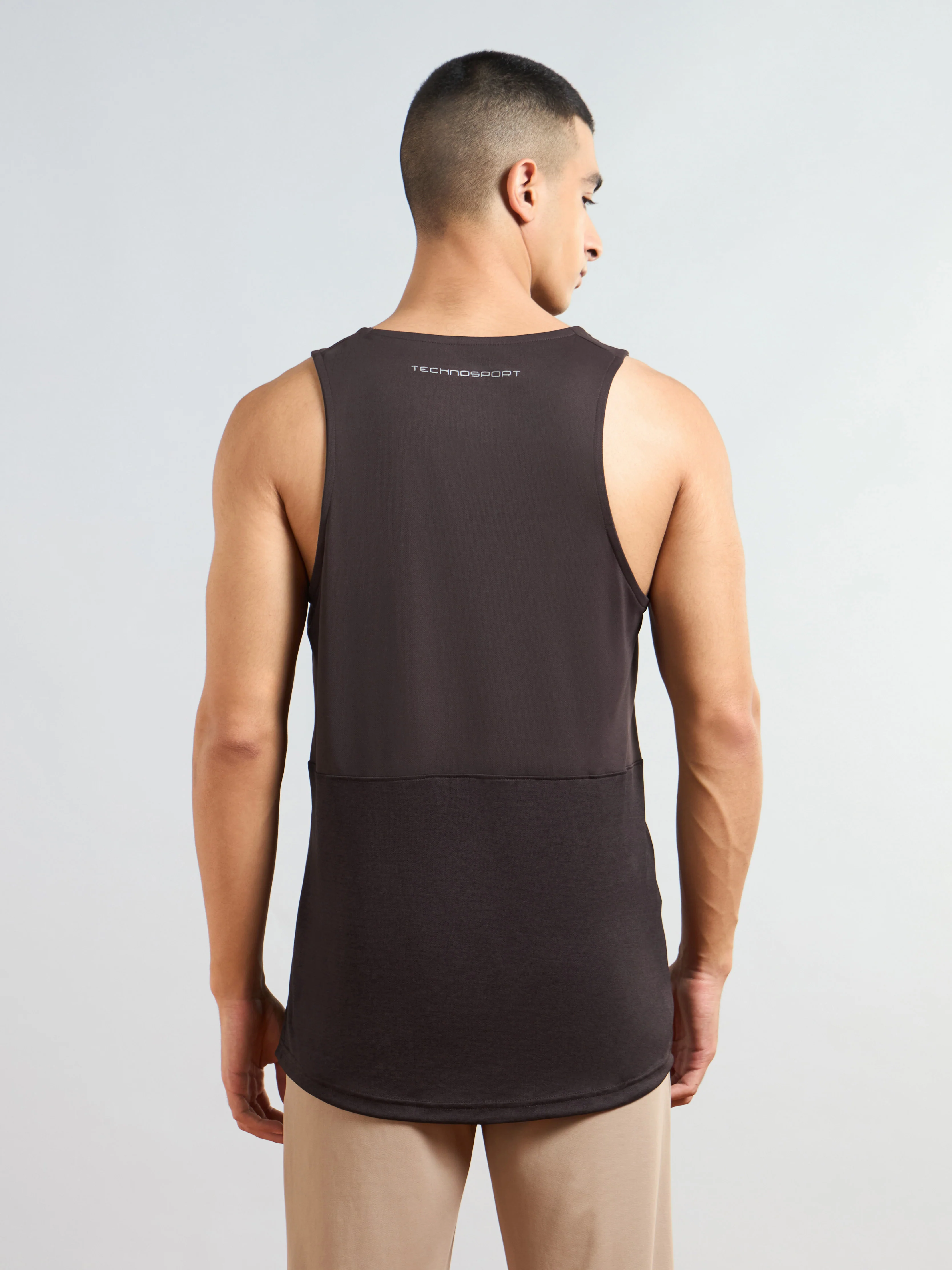 Men Melange Slim Fit Scoop Neck Innerwear Vest with TECHNO COOL+ - Image 3