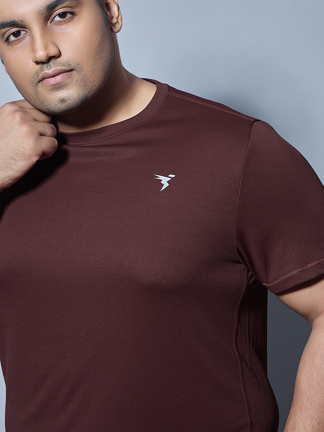 Men Plus Size Solid Active T-shirt with TECHNO COOL+ - Image 6