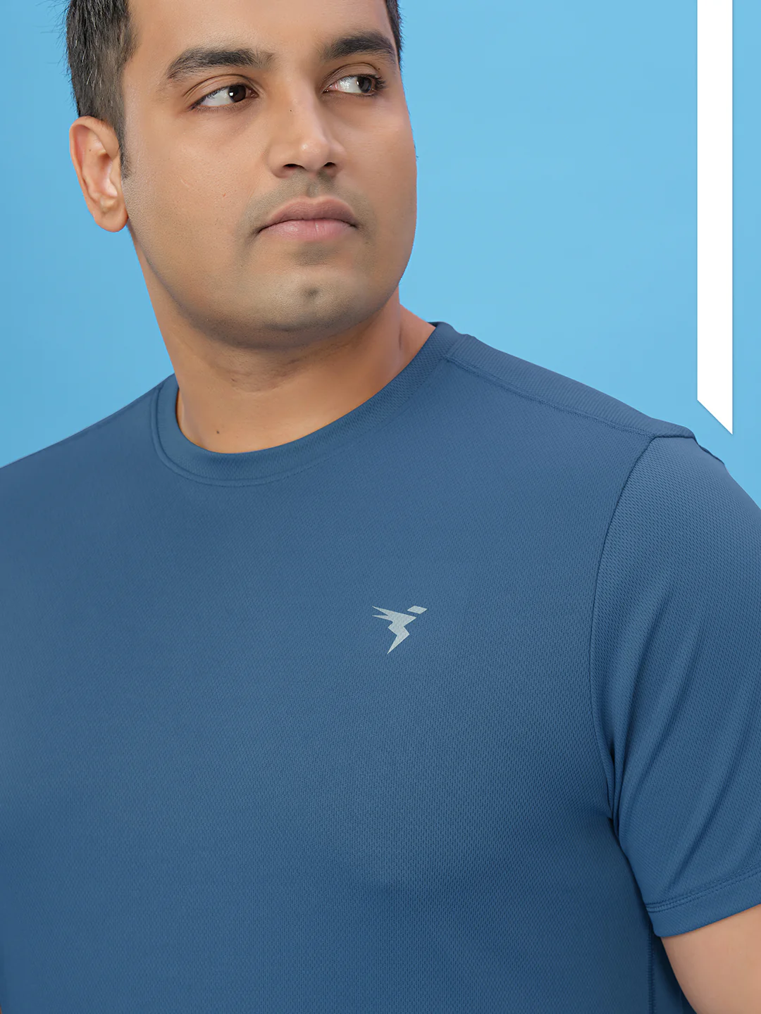 Men Plus Size Solid Active T-shirt with TECHNO COOL+ - Image 4