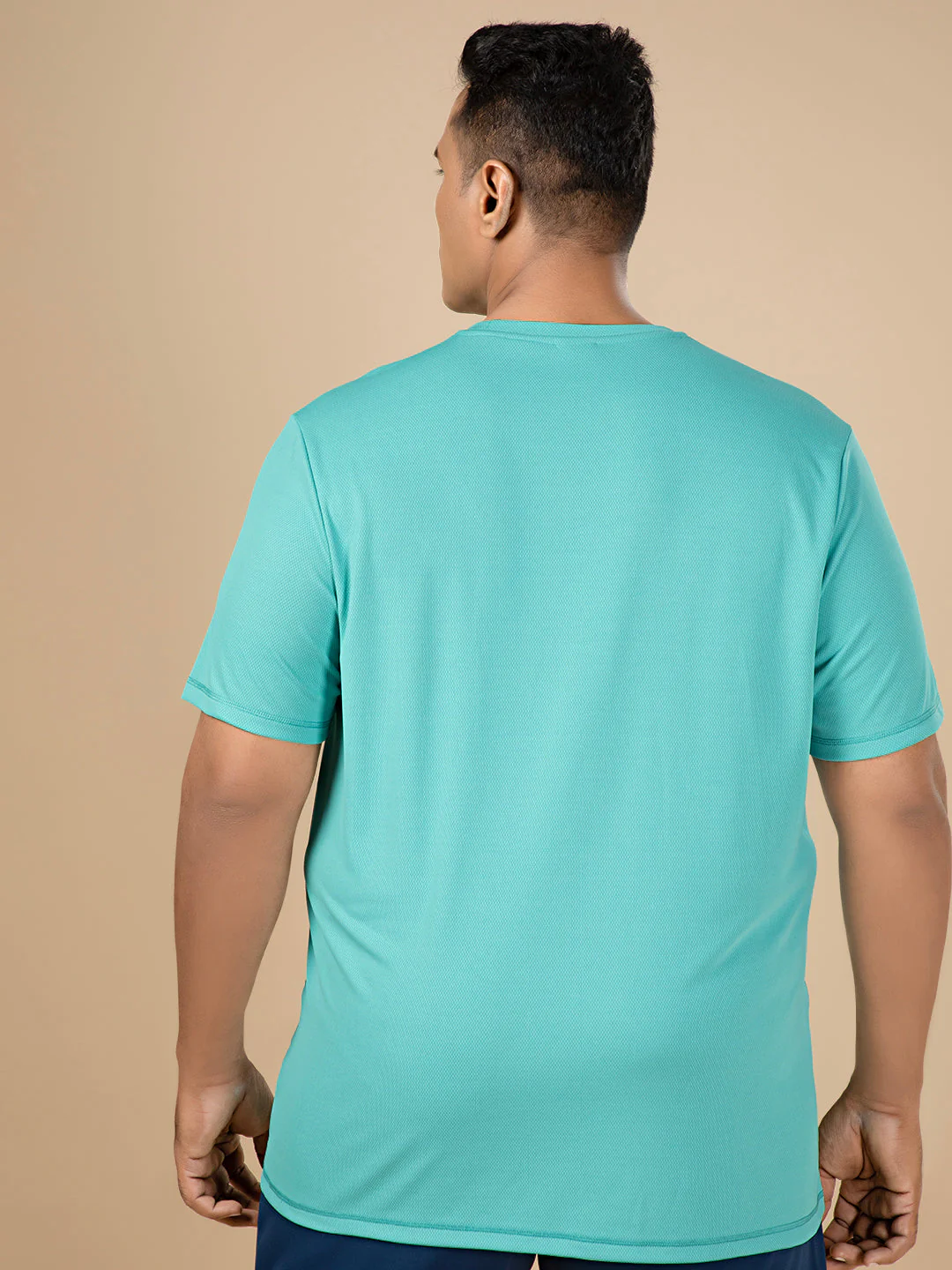 Men Plus Size Solid Active T-shirt with TECHNO COOL+ - Image 2