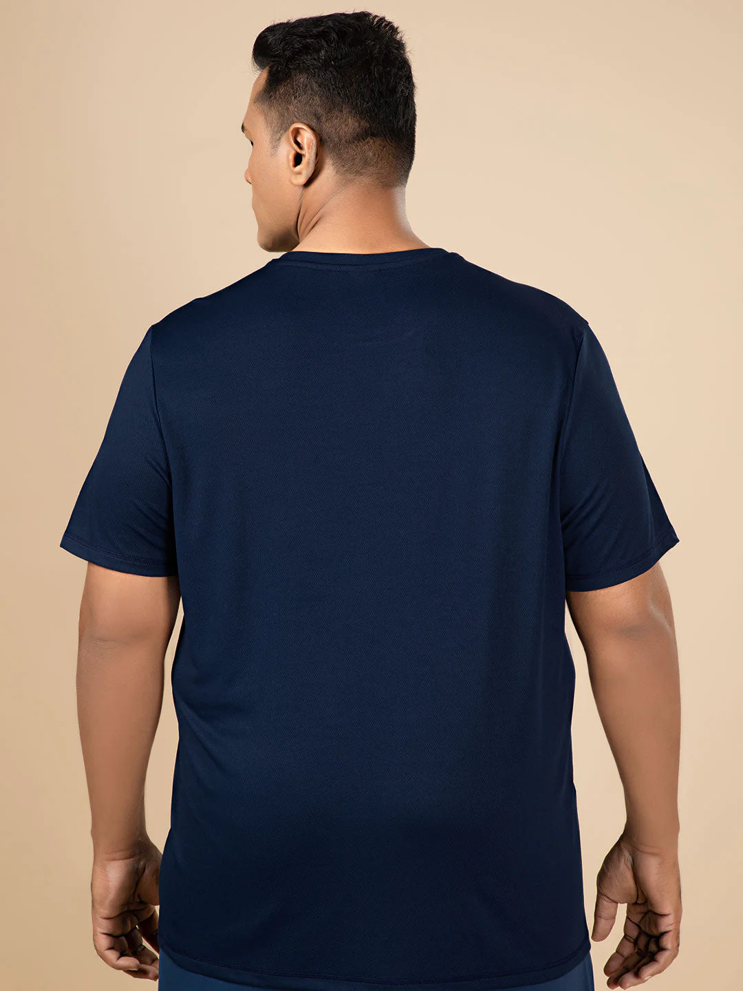 Men Plus Size Solid Active T-shirt with TECHNO COOL+ - Image 2
