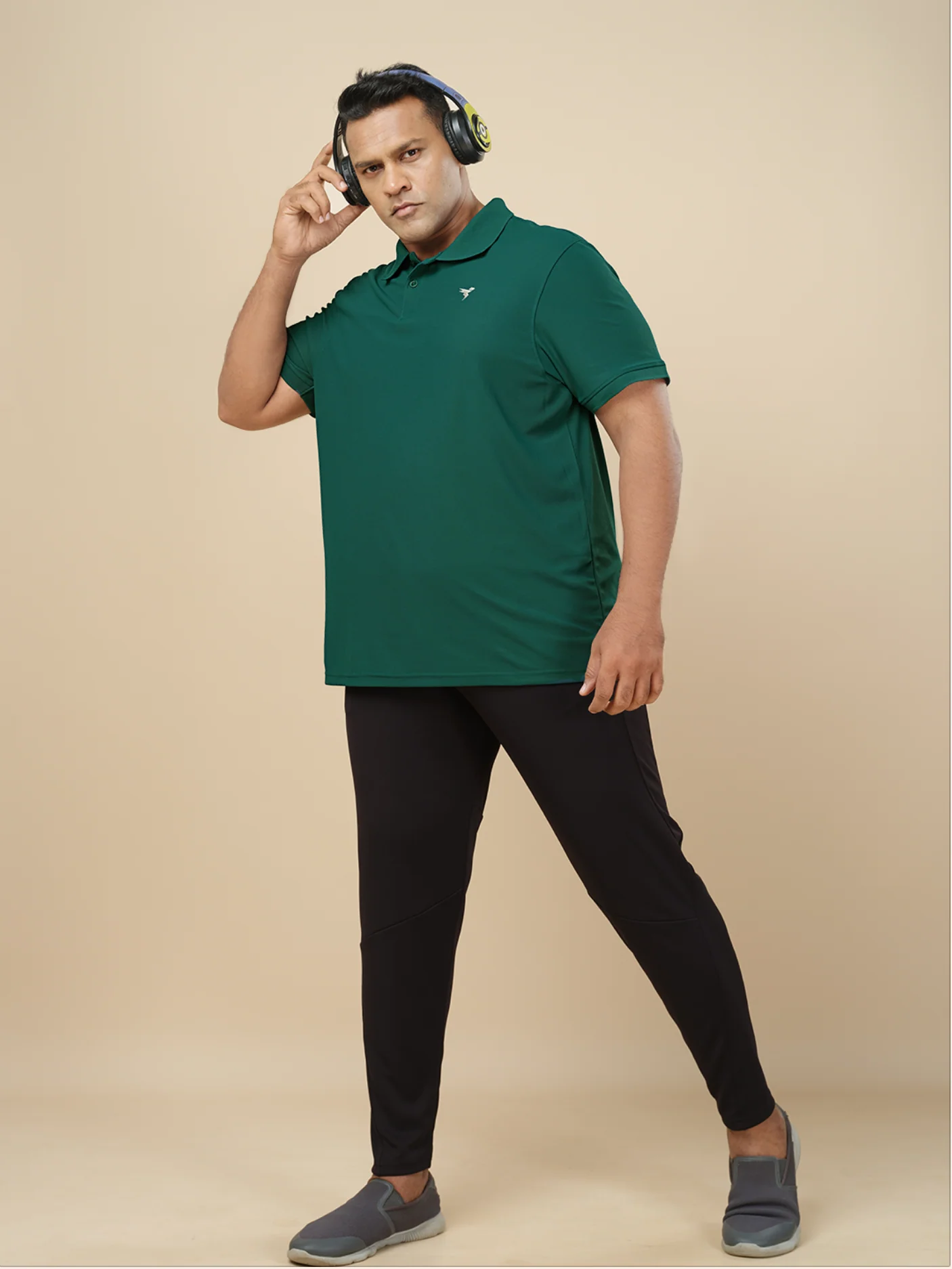 Men Plus Size Solid Polo T-shirt with MATPIQ - Image 5