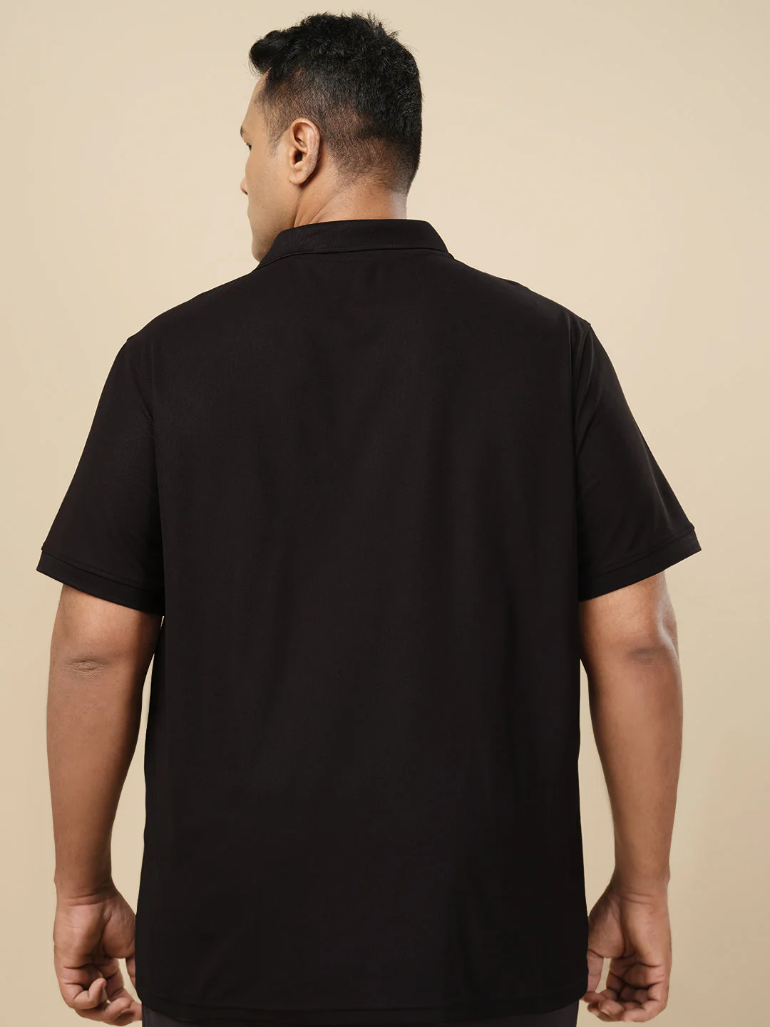 Men Plus Size Solid Polo T-shirt with MATPIQ - Image 3