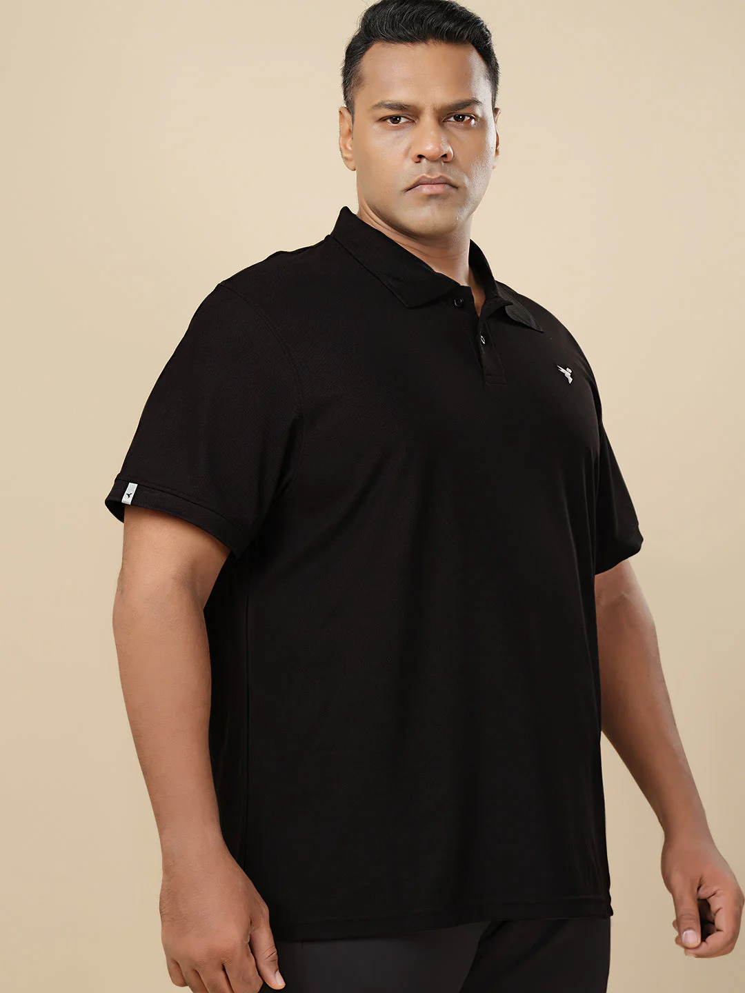 Men Plus Size Solid Polo T-shirt with MATPIQ - Image 4