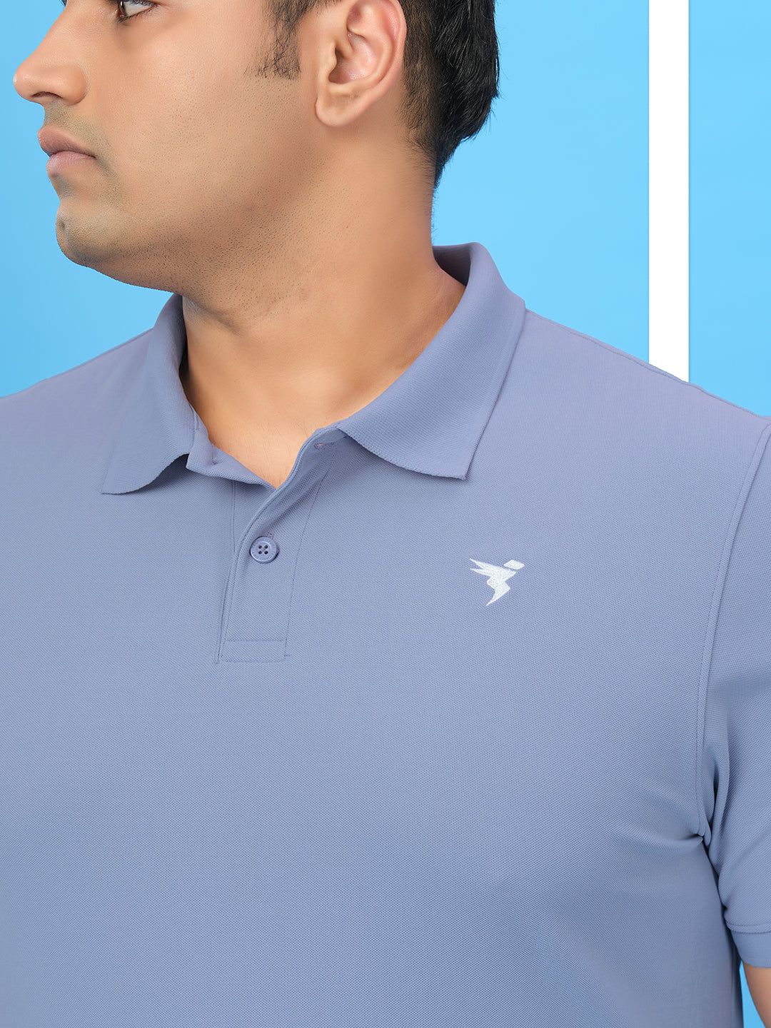 Men Plus Size Solid Polo T-shirt with MATPIQ - Image 5