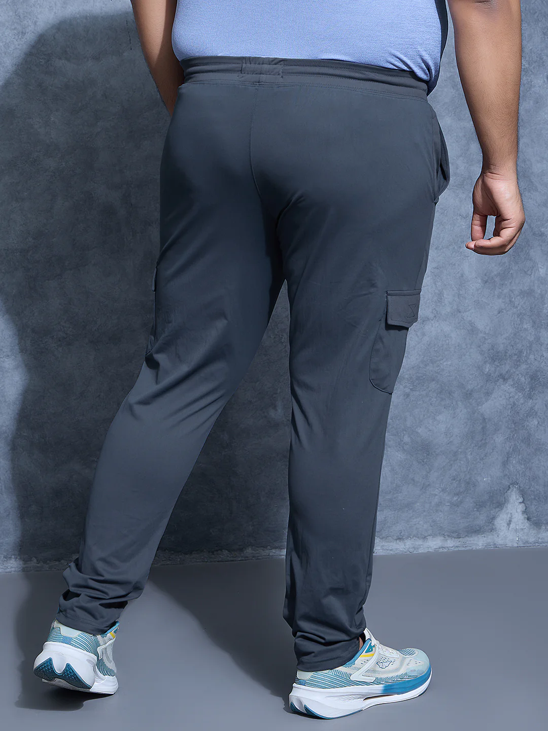 Men Plus Size Solid Relax Fit Cargo Trackpants with DURACOOL+ - Image 6