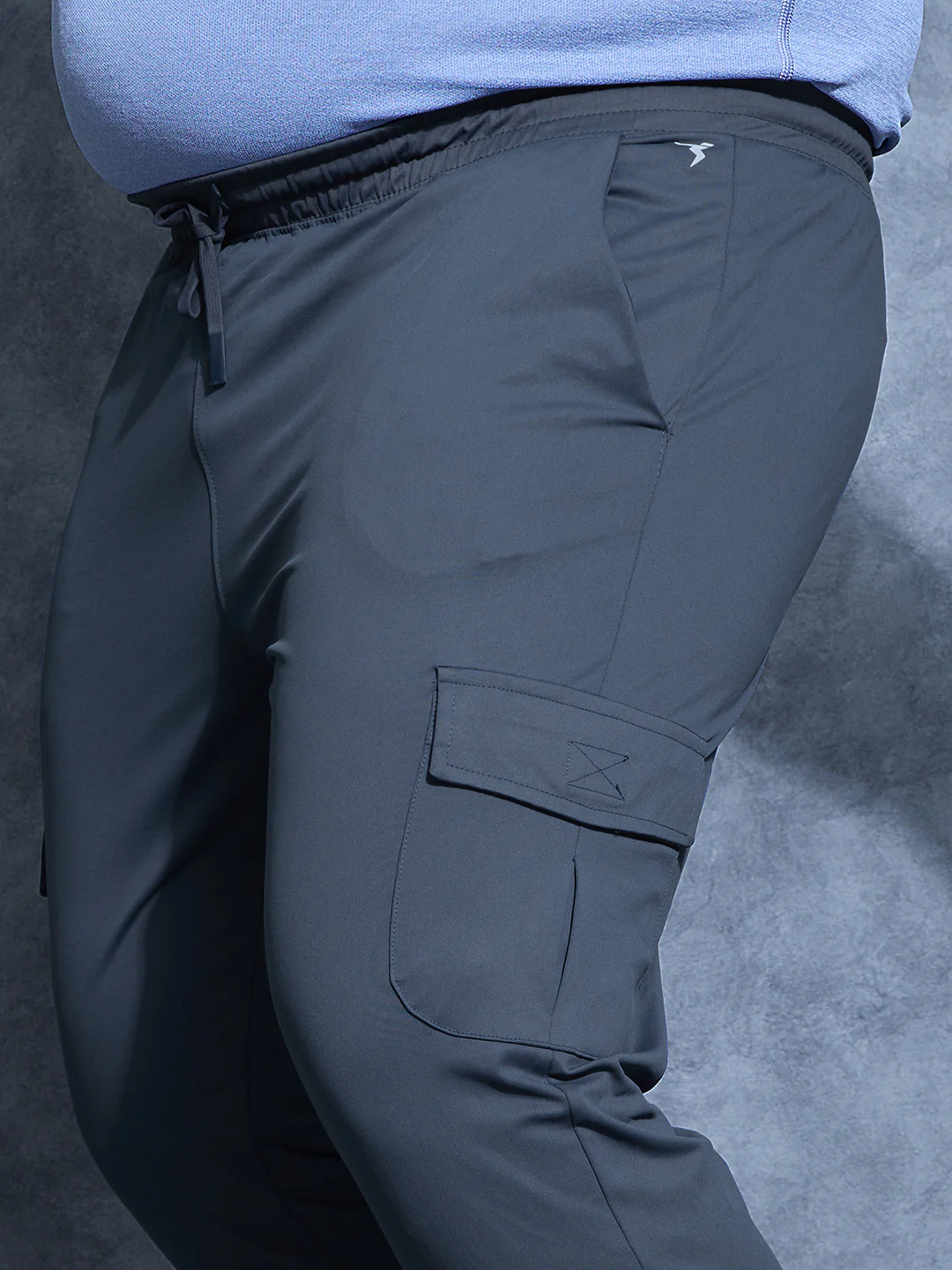 Men Plus Size Solid Relax Fit Cargo Trackpants with DURACOOL+ - Image 7