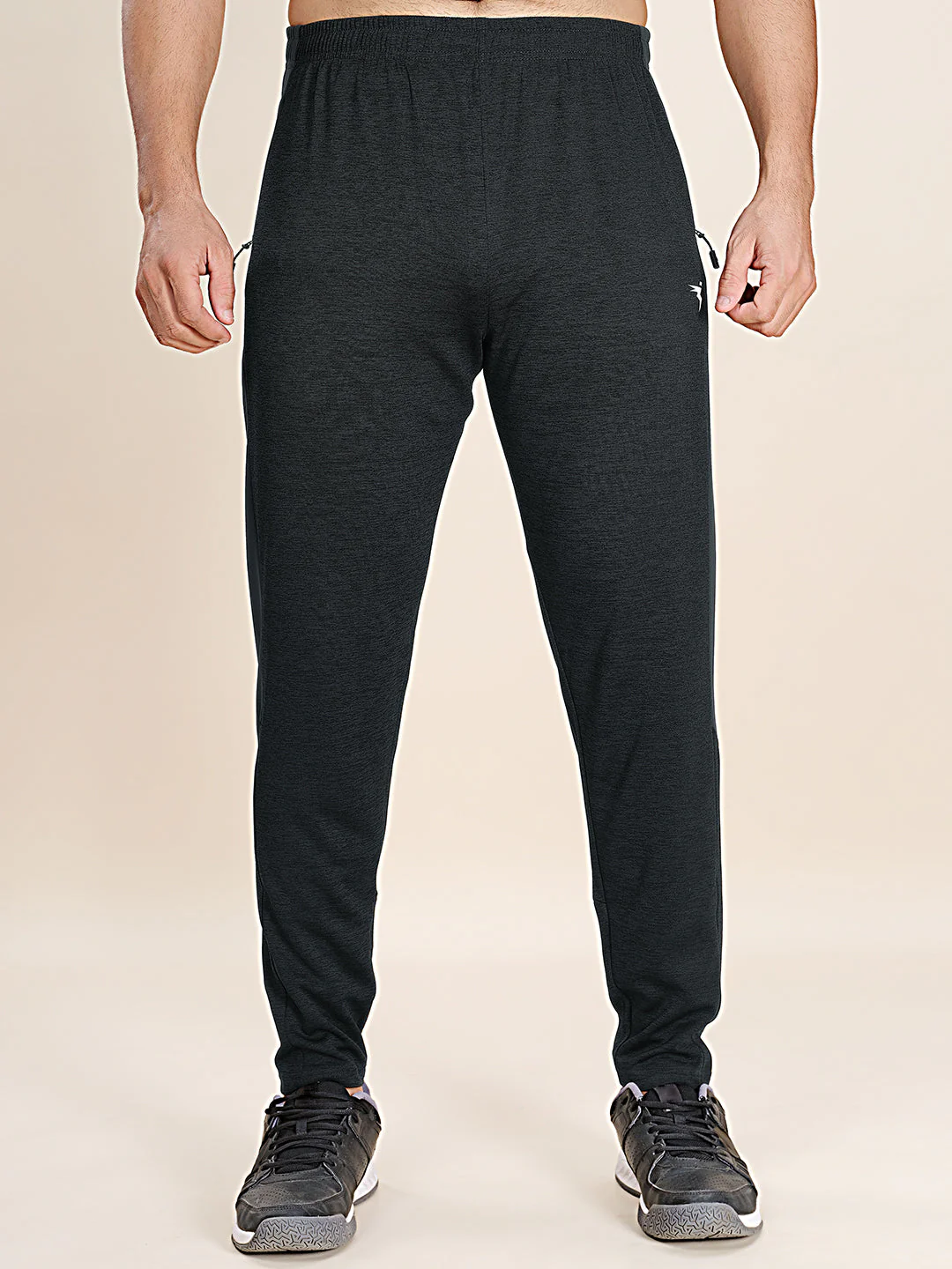 Men Plus Size Solid Slim Fit Active Trackpants
