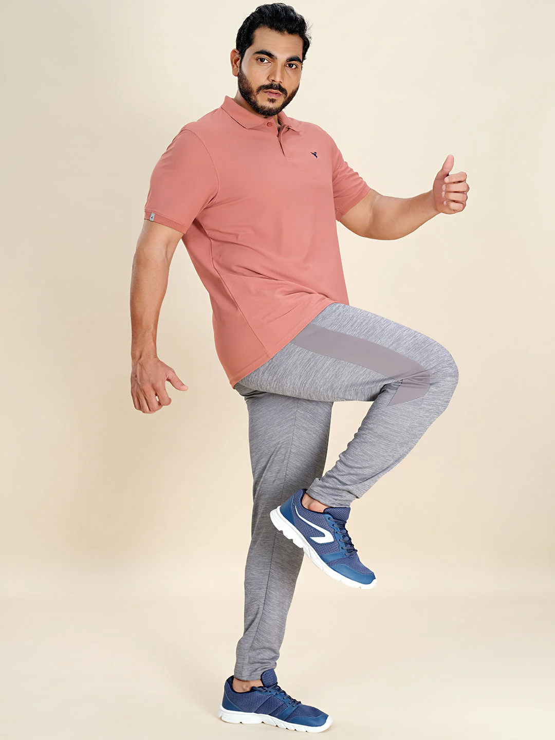Men Plus Size Solid Slim Fit Active Trackpants - Image 4