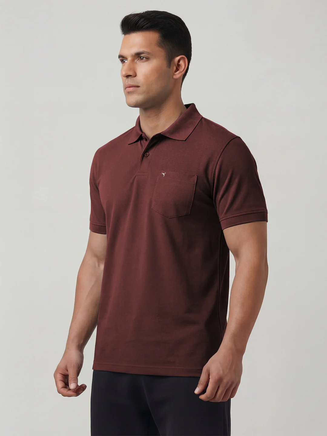 Men Plus Size Solid Slim Fit Polo T-shirt with MATPIQ - Image 4