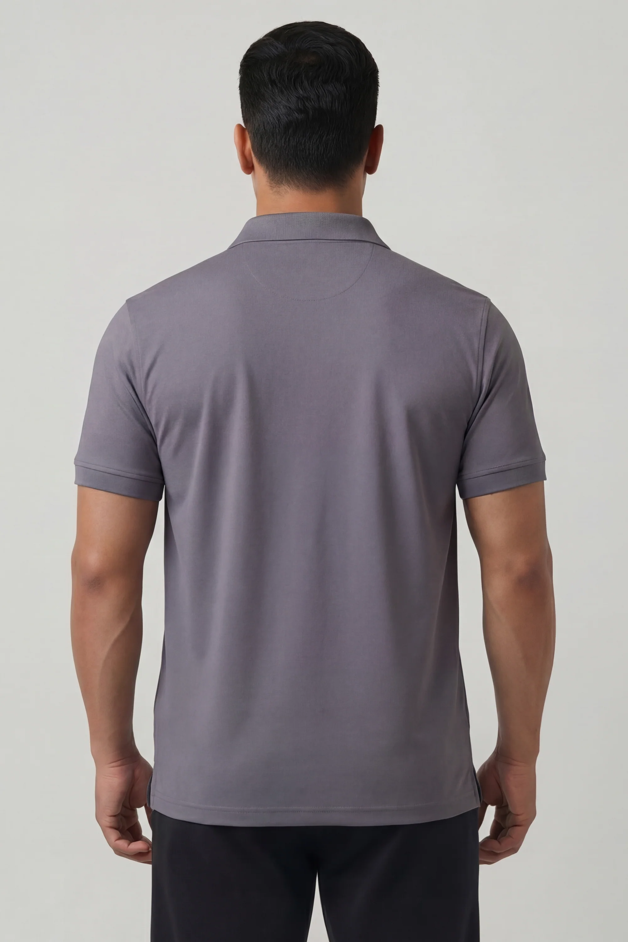 Men Plus Size Solid Slim Fit Polo T-shirt with MATPIQ - Image 2