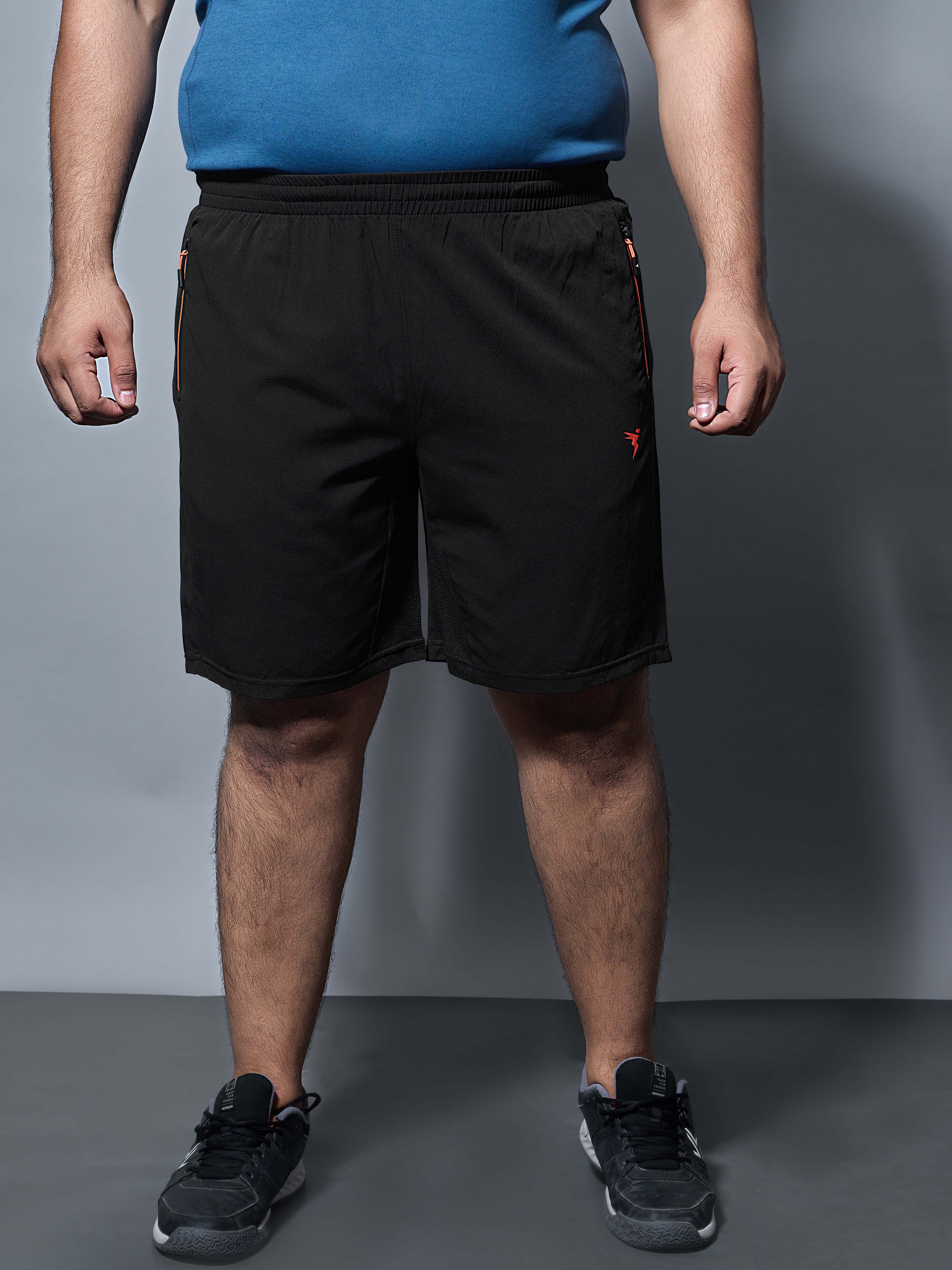 Men Plus Size Solid Slim Fit Shorts with TECHNOLITE - Image 2