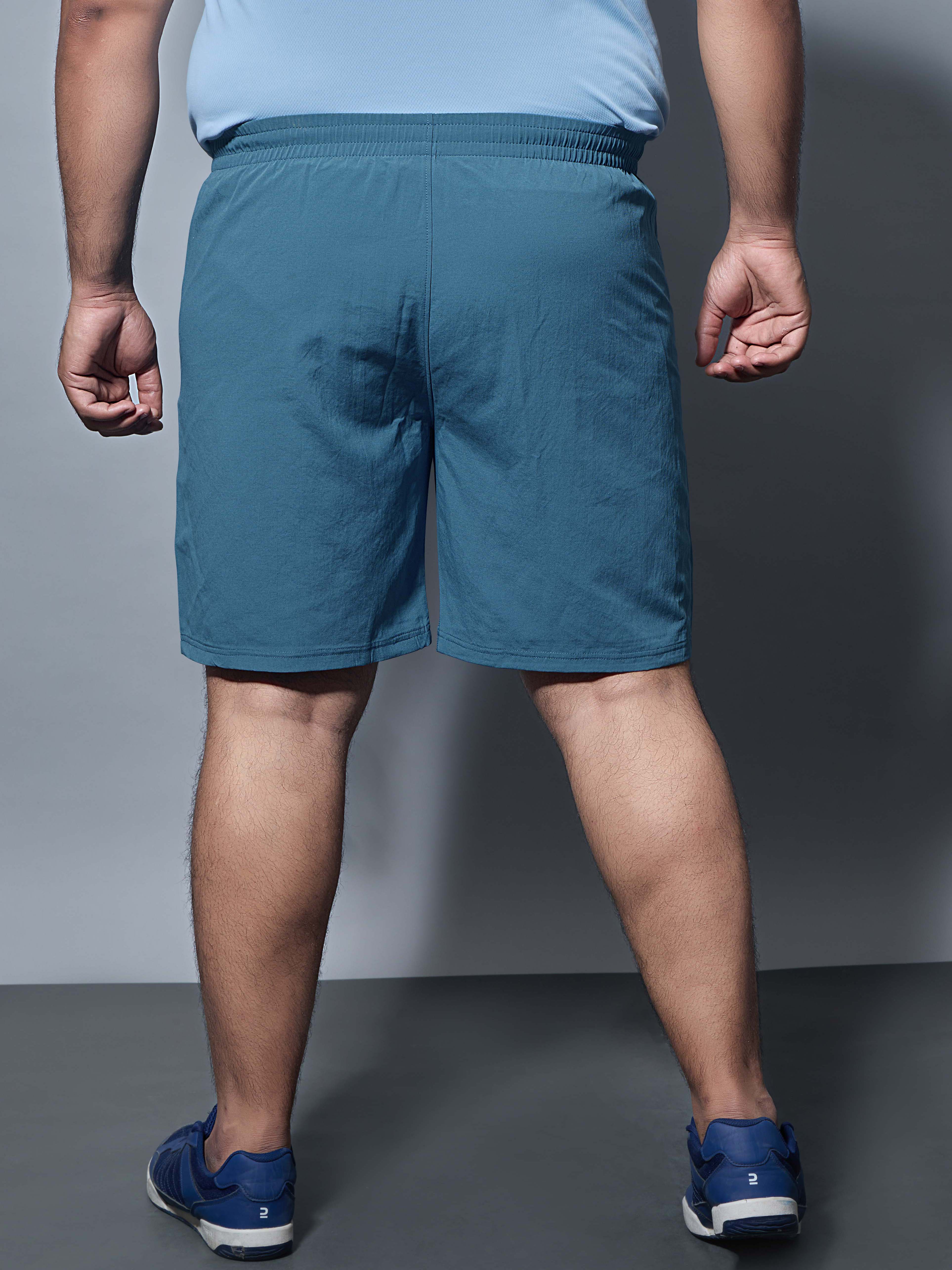 Men Plus Size Solid Slim Fit Shorts with TECHNOLITE - Image 2