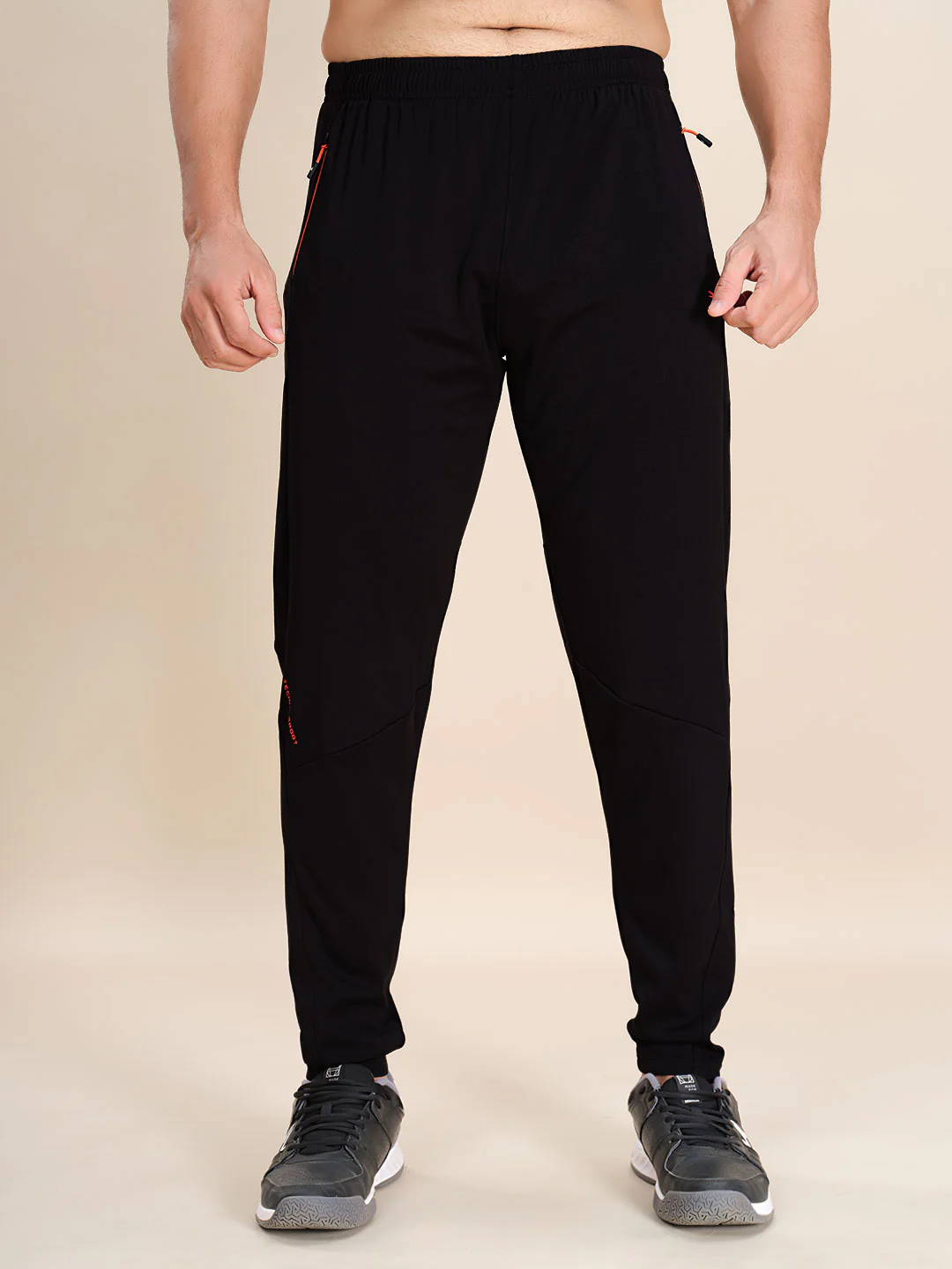 Men Plus Size Solid Slim Fit Trackpants with TECHNO DRY - Image 2