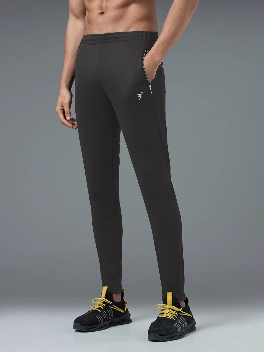 Men Plus Size Solid Slim Fit Trackpants with TECHNO DRY