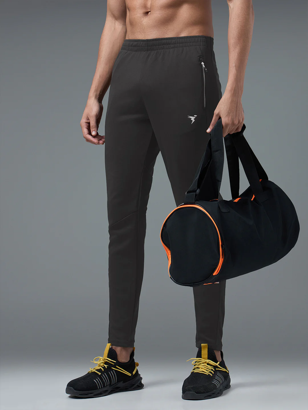 Men Plus Size Solid Slim Fit Trackpants with TECHNO DRY - Image 5