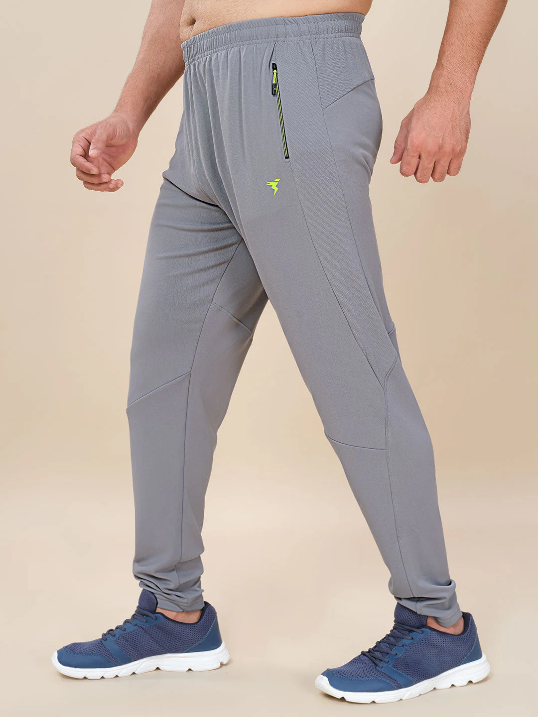 Men Plus Size Solid Slim Fit Trackpants with TECHNO DRY - Image 3