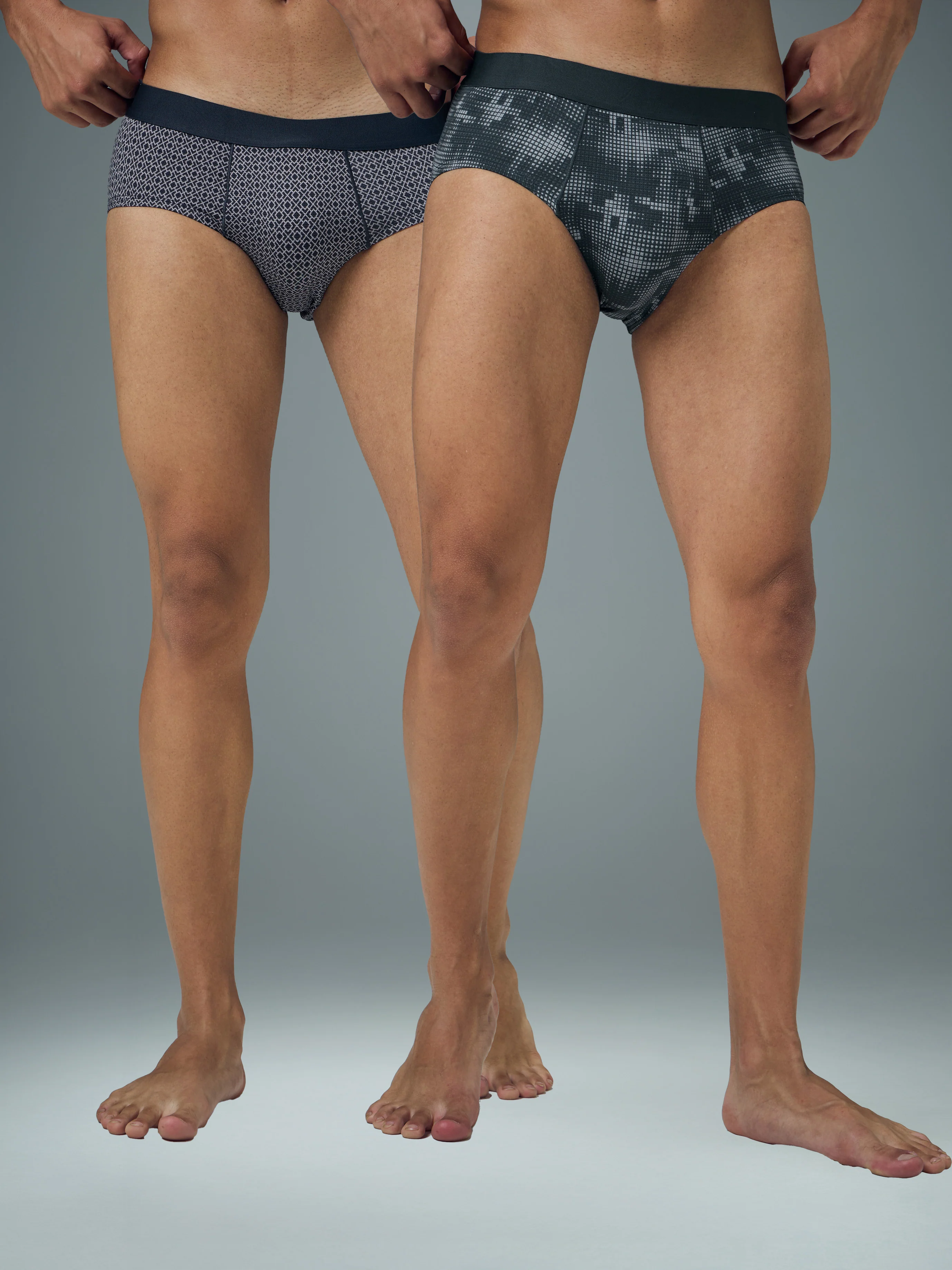 Men Printed Briefs with ELASTO LITE (Pack of 2)
