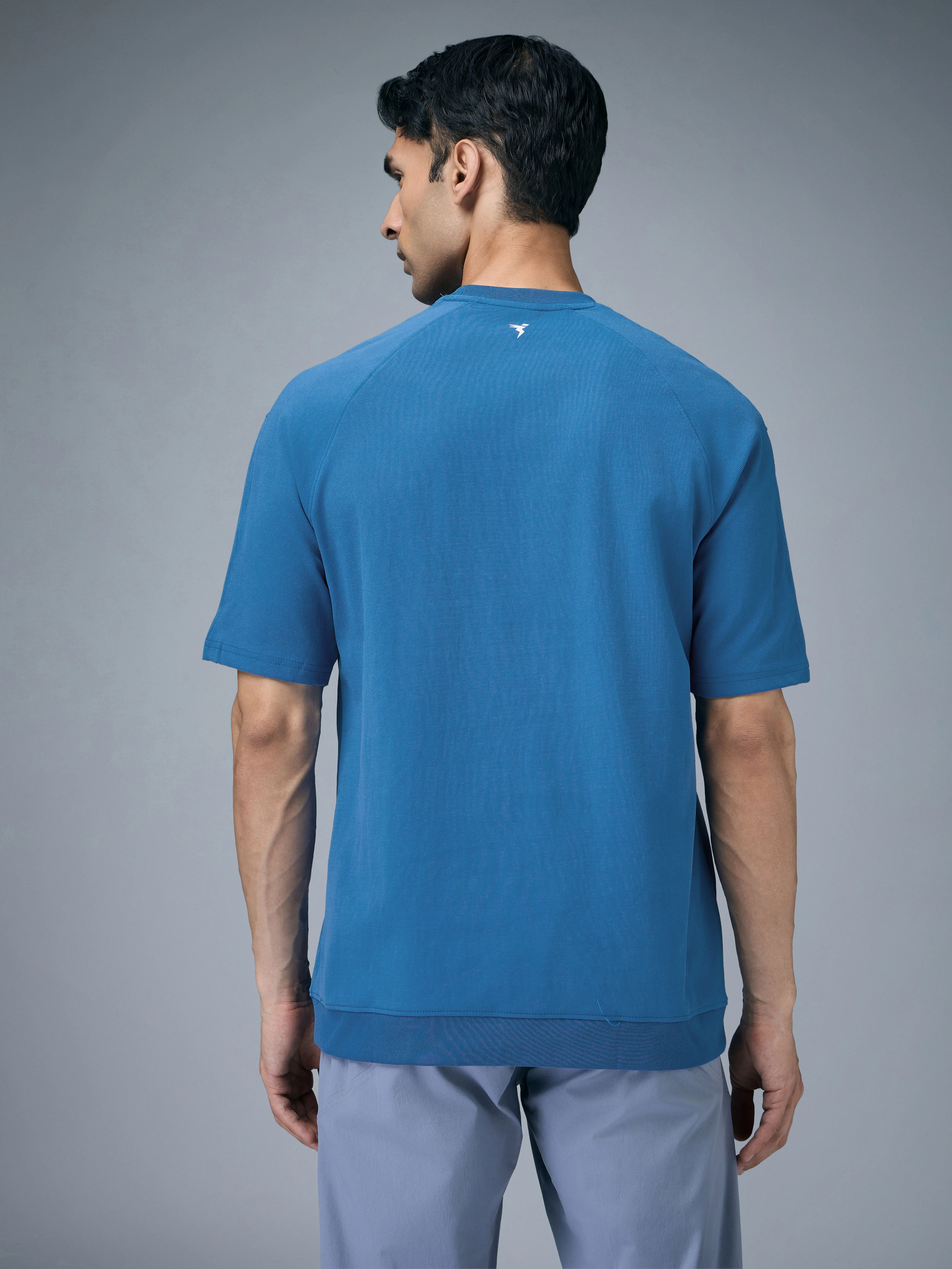 Men Printed Oversized Round Neck Sports T-shirt with ELASTO PLUS - Image 4