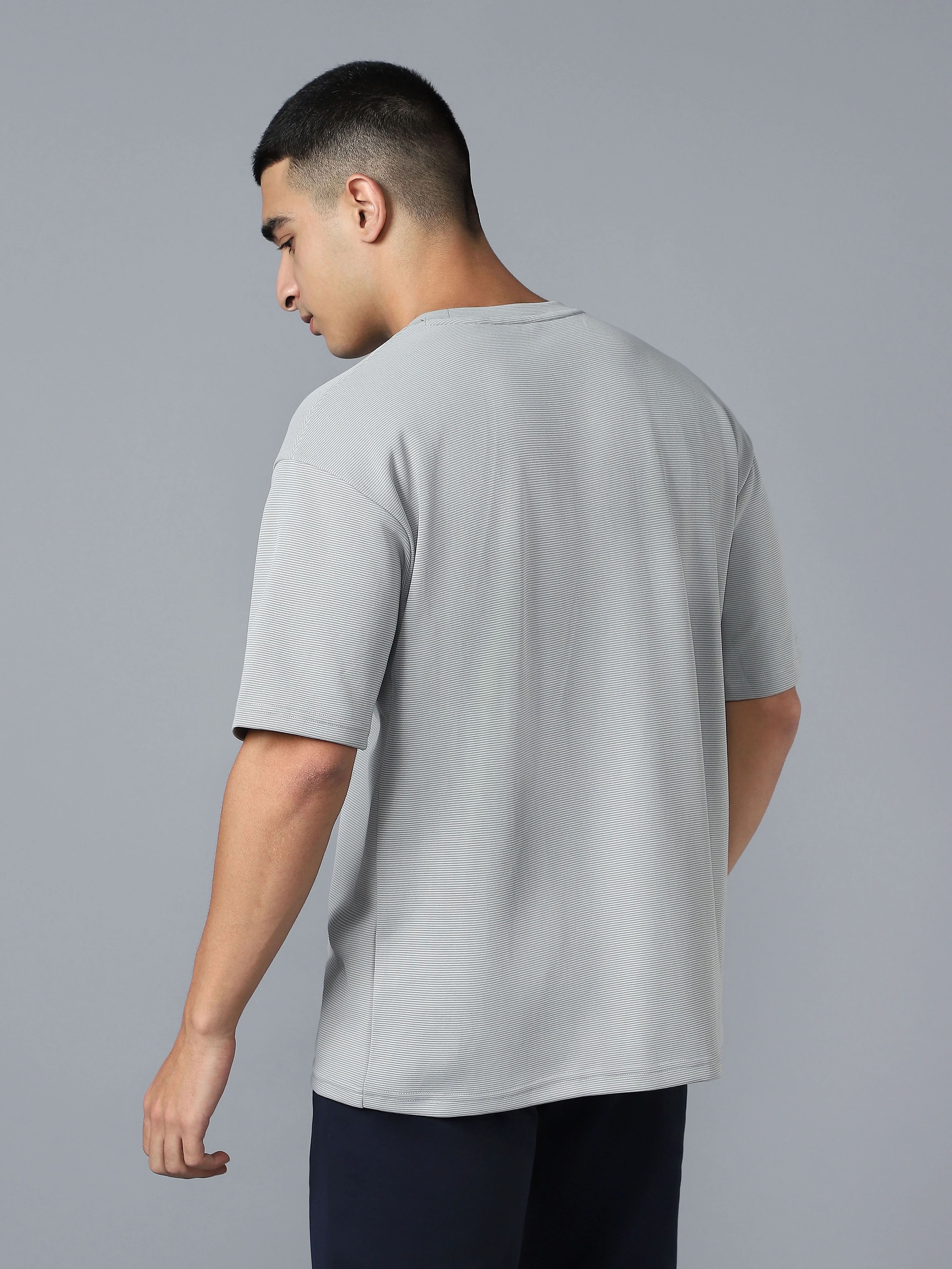 Men Printed Oversized Round Neck T-shirt with COTFLEX - Image 3
