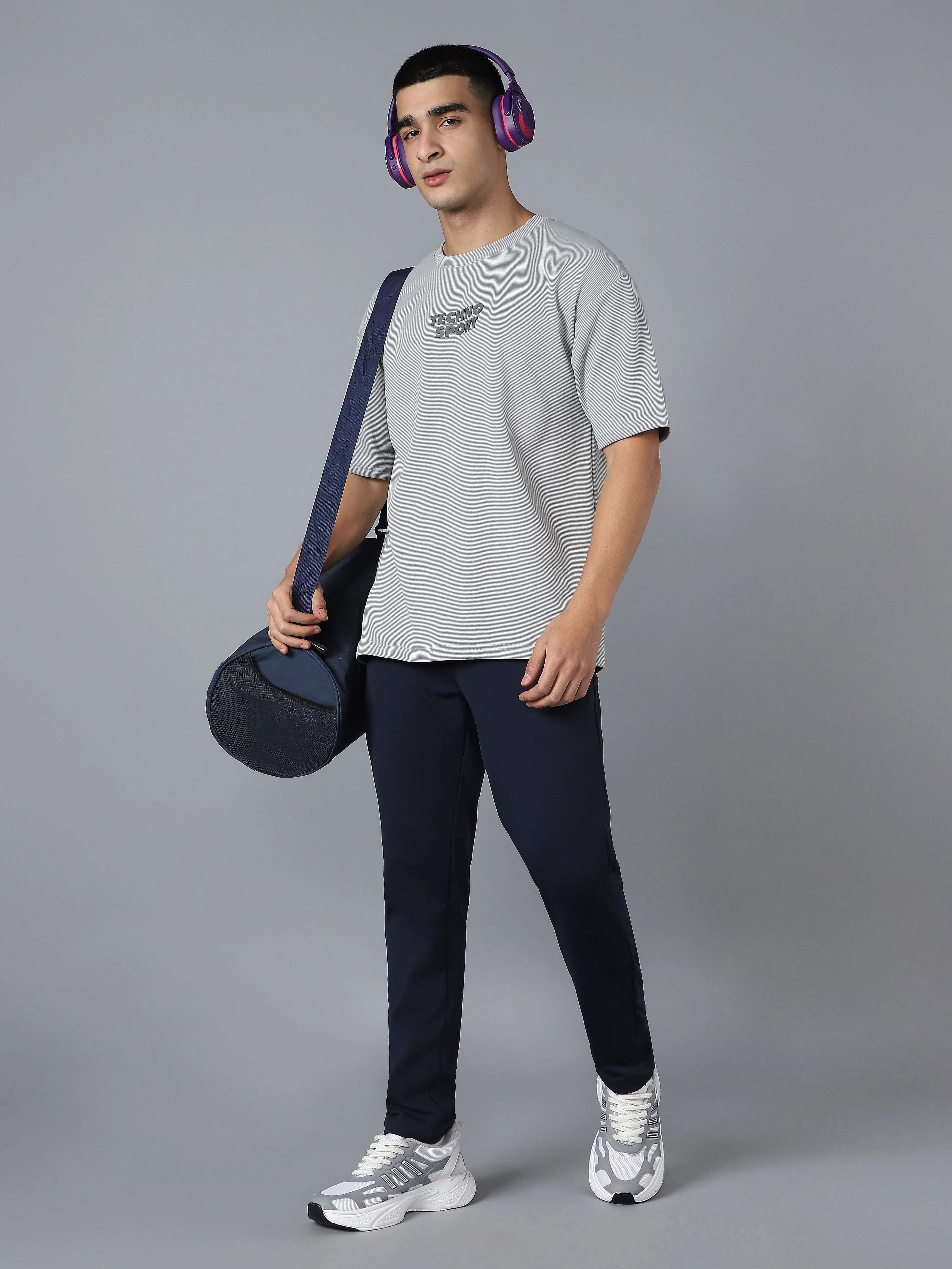 Men Printed Oversized Round Neck T-shirt with COTFLEX - Image 5
