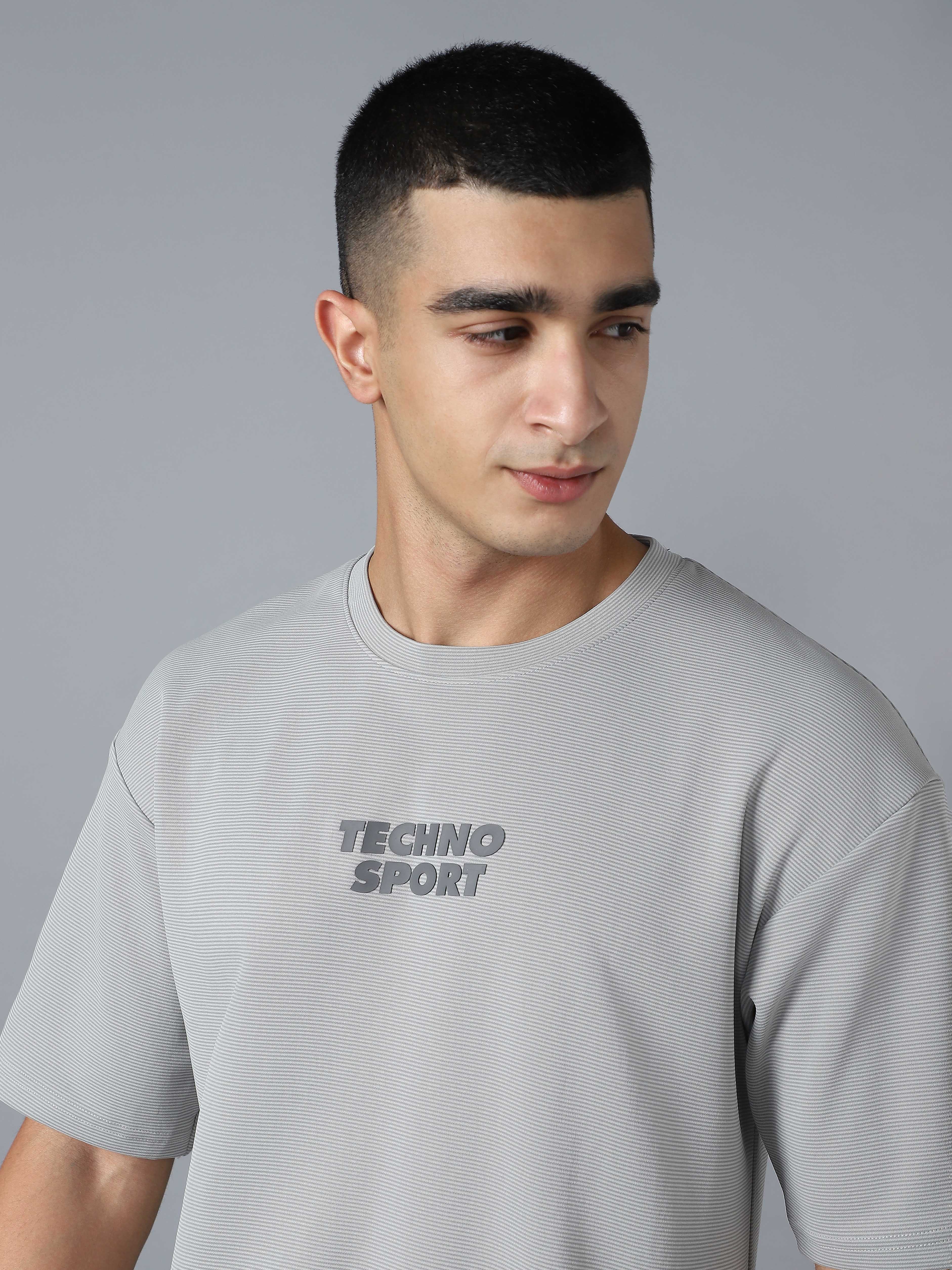 Men Printed Oversized Round Neck T-shirt with COTFLEX - Image 7