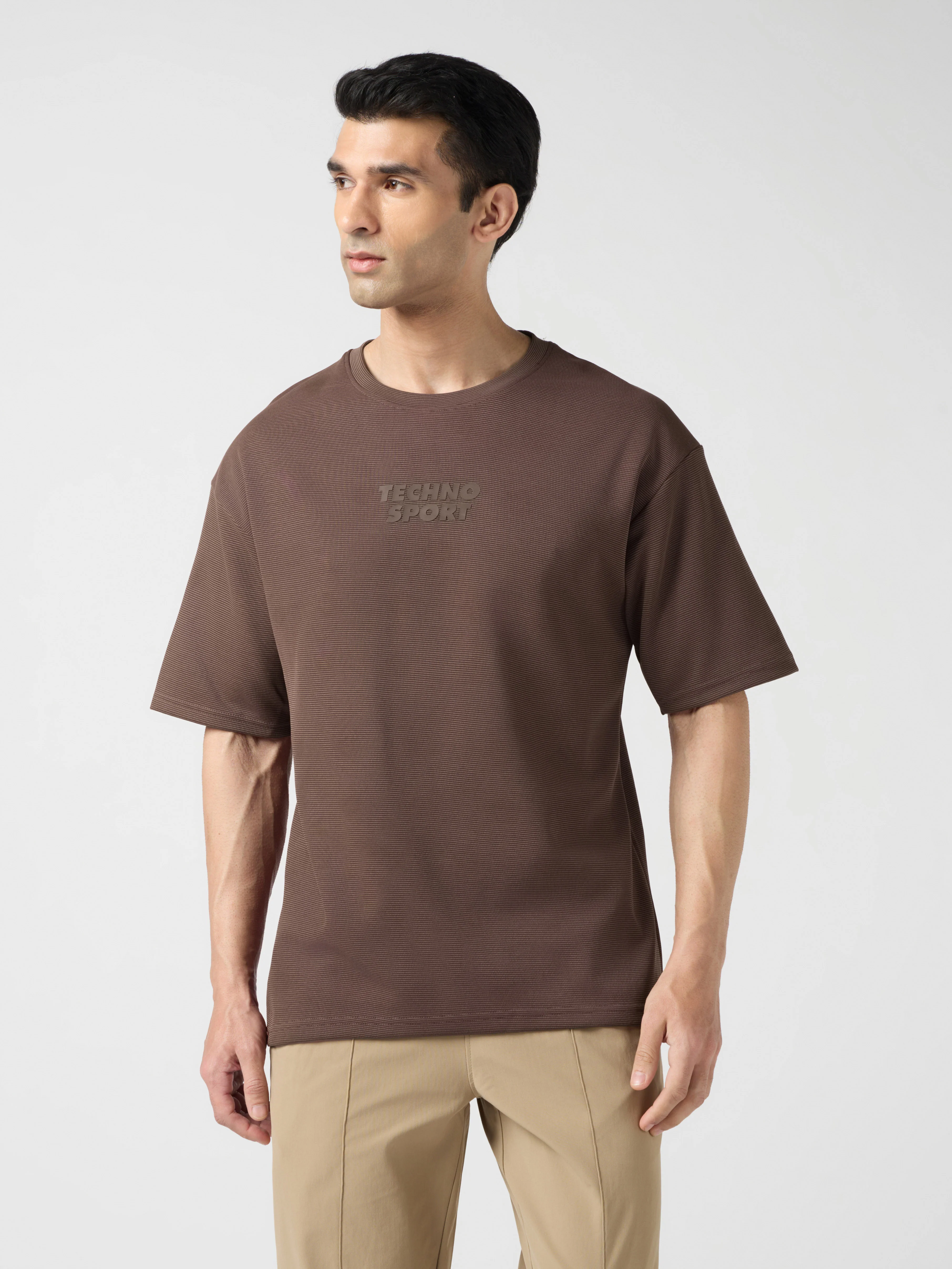 Men Printed Oversized Round Neck T-shirt with COTFLEX - Image 2
