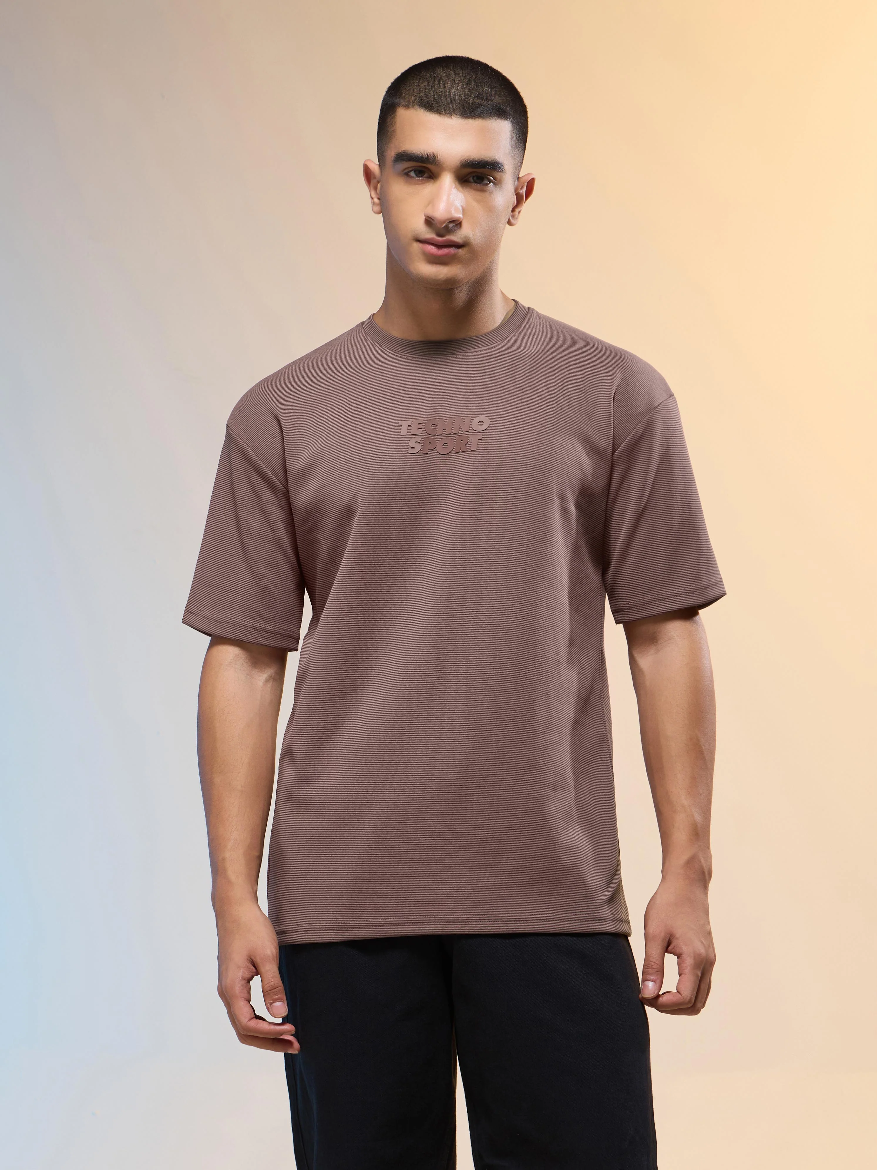 Men Printed Oversized Round Neck T-shirt with COTFLEX - Image 2